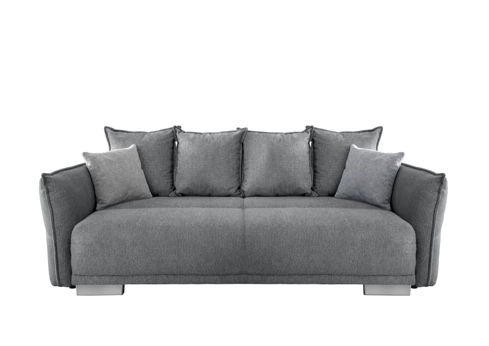 Benformato_Pera_4FAFBK_9751_ZK_9752-3 Luxuriöses Graues Mikrofaser-Sofa 'Pera' – Ideal für jedes Wohnzimmer