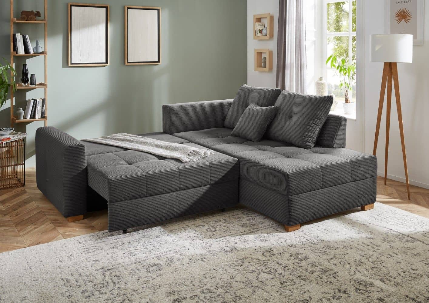 Cord Ecksofa Heidelberg – Jockenhöfer mit Schlaffunktion Cord Ecksofa Heidelberg – Jockenhöfer mit Schlaffunktion
