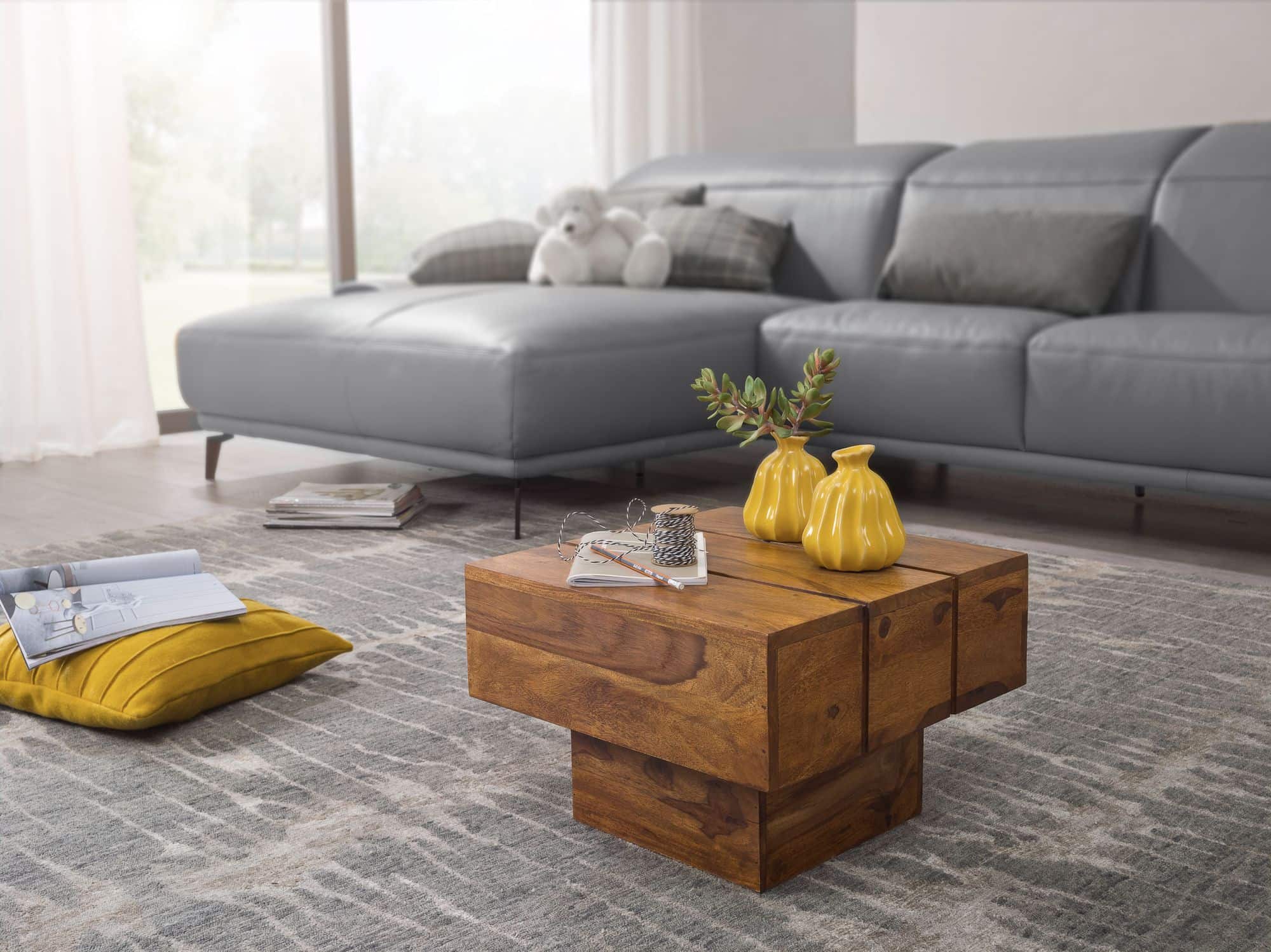 Beistelltisch LUCCA Massivholz Sheesham Wohnzimmertisch 44 x 44 x 30 cm Couchtisch Massiv Landhaus Cube quadratisch Beistelltisch LUCCA Massivholz Sheesham Wohnzimmertisch 44 x 44 x 30 cm Couchtisch Massiv Landhaus Cube quadratisch
