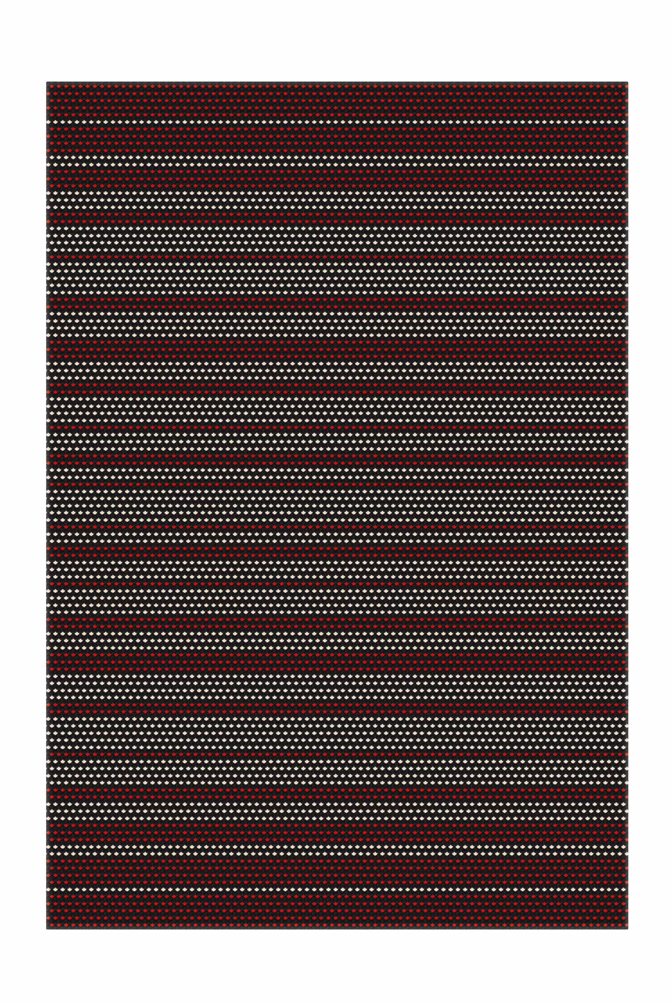 Ambience 8009 Schwarz / Rot / Weiß 200cm x 300cm | Flachflor | Teppich Ambience 8009 Schwarz / Rot / Weiß 200cm x 300cm | Flachflor | Teppich