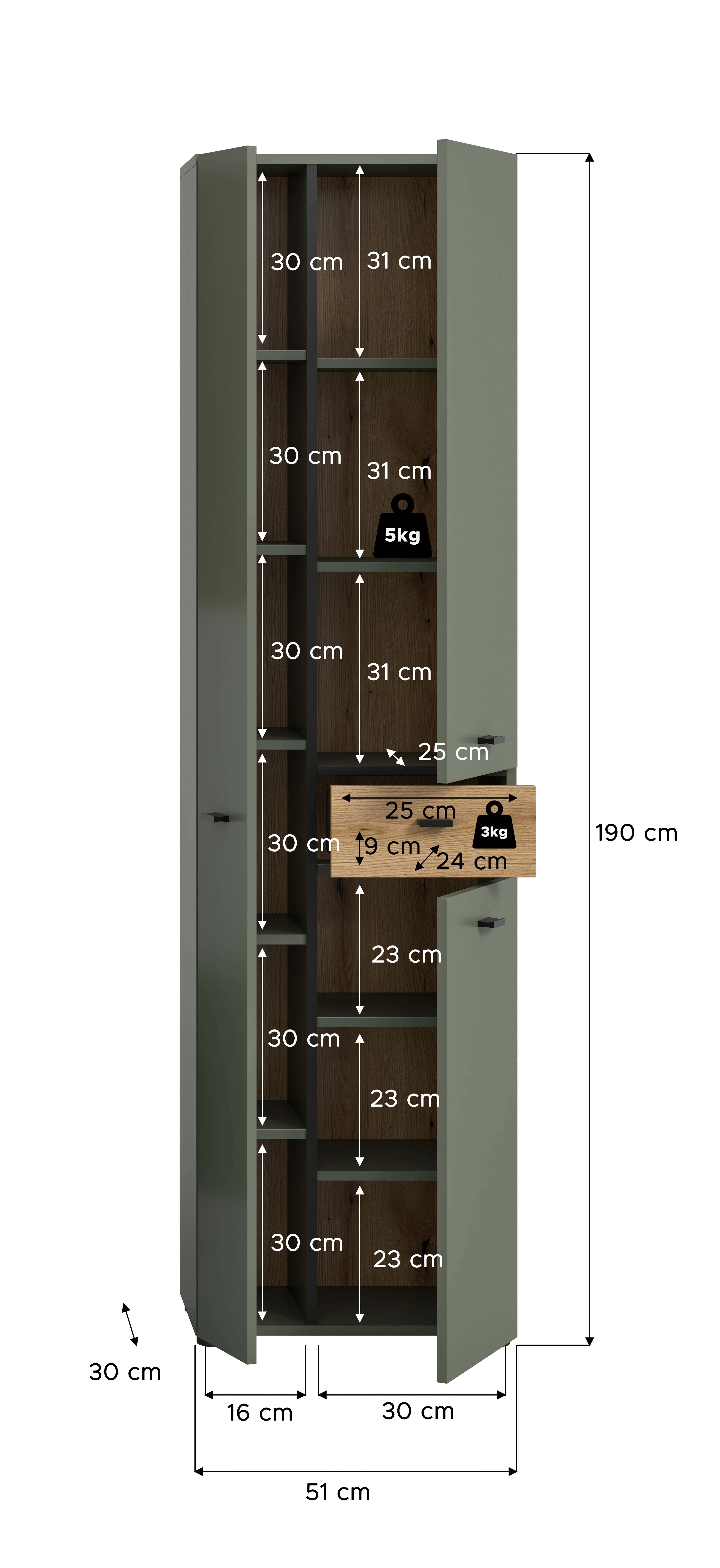 Aqua Hochschrank
