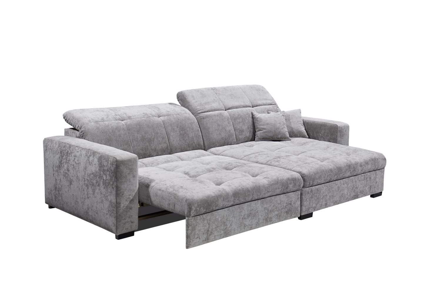 ED Exciting Design Sofa Stormport mit elektrischer Sitztiefe | Mikrofaser Holms