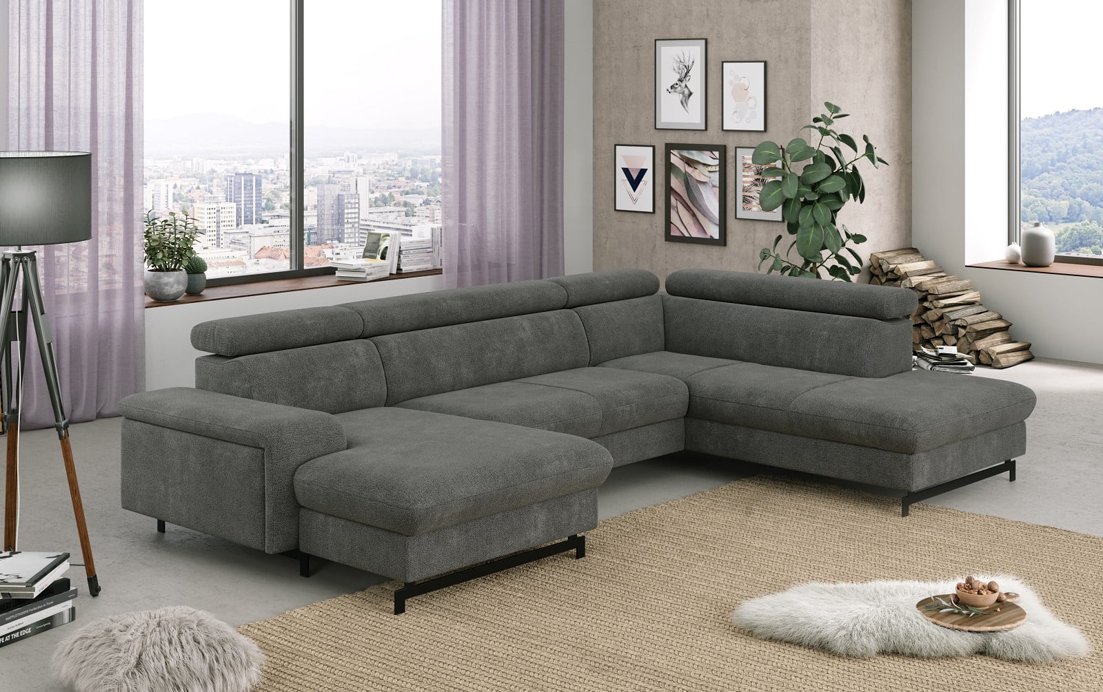 Emma Wohnlandschaft mit Schlaffunktion und Bettkasten - Cotta Emma Wohnlandschaft mit Schlaffunktion und Bettkasten - Cotta