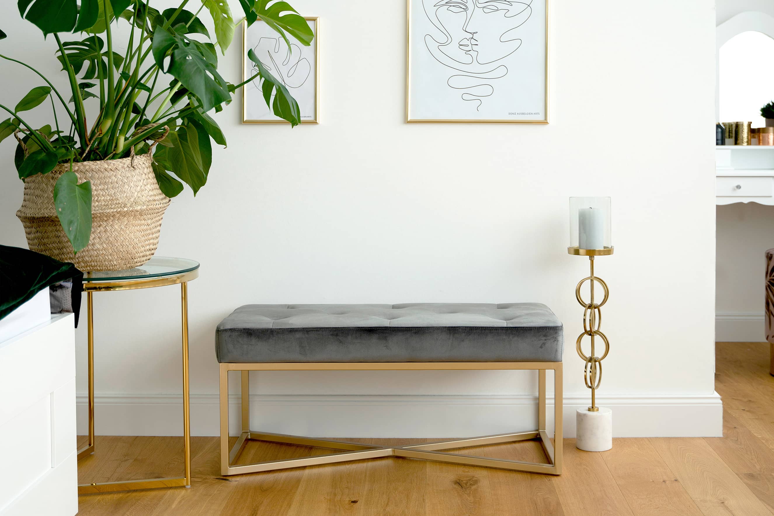 Sitzbank Cameron 125 Taupe / Gold