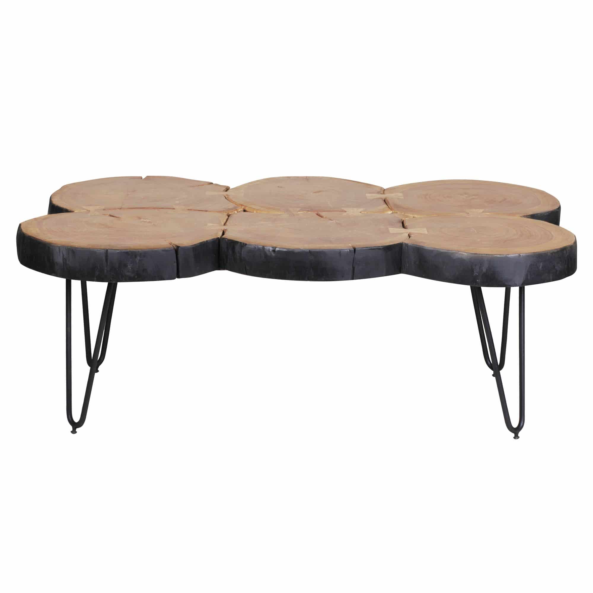 Couchtisch BAGLI Massiv-Holz Akazie 115 cm breit Wohnzimmer-Tisch Design Metallbeine Landhaus-Stil Beistelltisch Couchtisch BAGLI Massiv-Holz Akazie 115 cm breit Wohnzimmer-Tisch Design Metallbeine Landhaus-Stil Beistelltisch