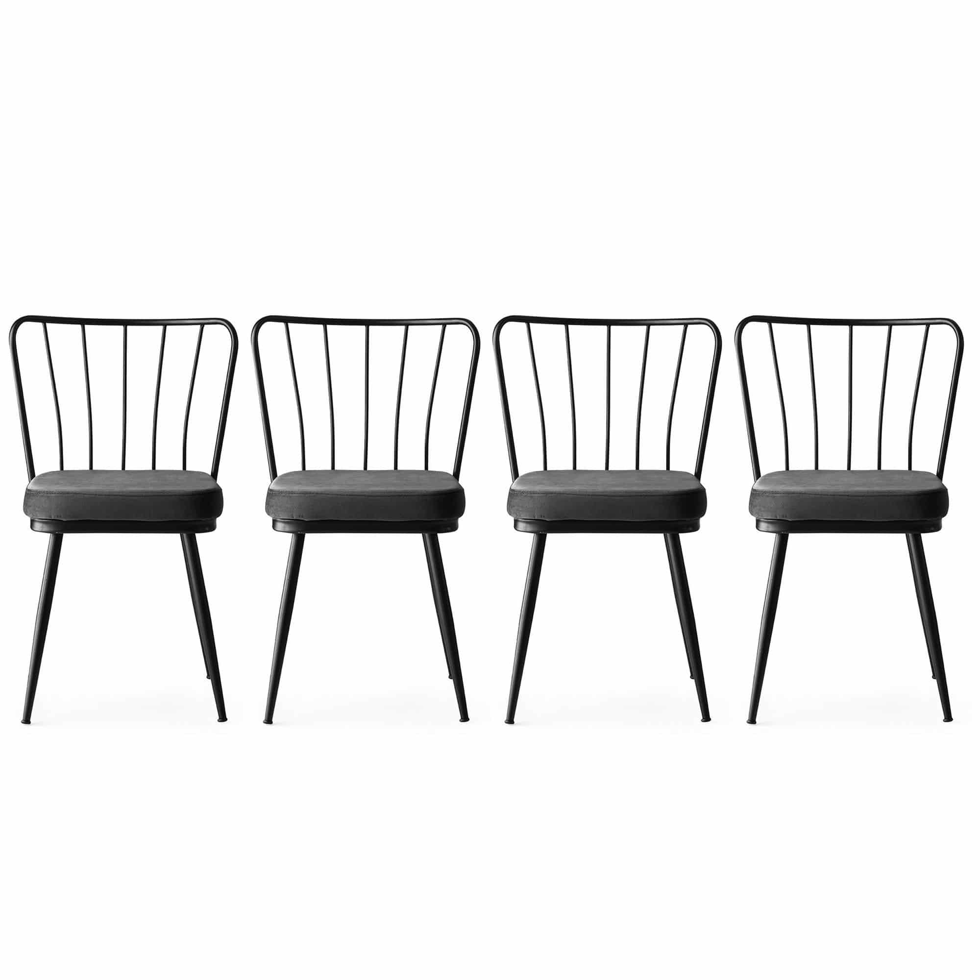 Yildiz - 942 V4 - schwarz - 4er Set Esszimmerstühle Yildiz - 942 V4 - schwarz - 4er Set Esszimmerstühle