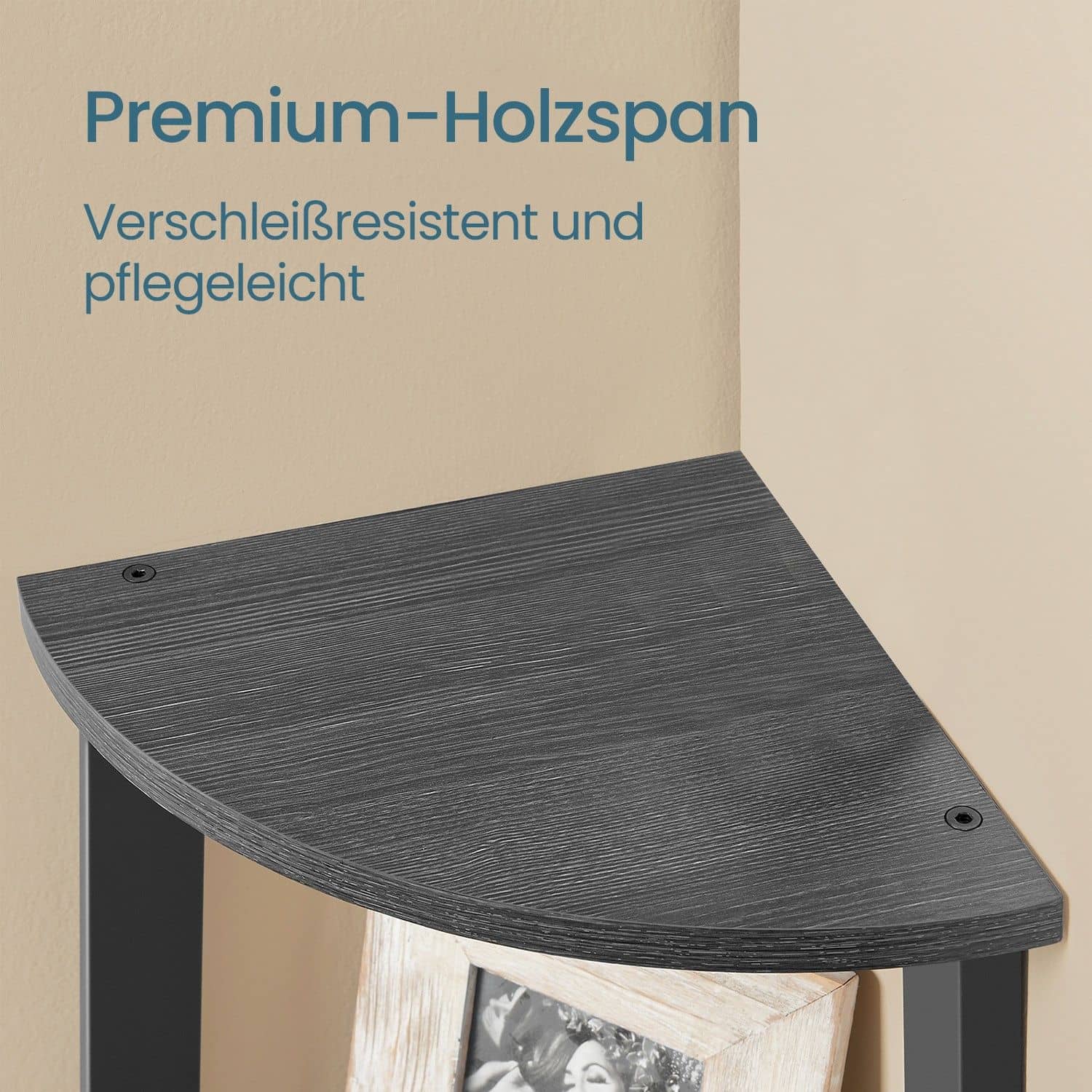 Eckregal, Bücherregal mit 5 Ebenen, Leiterregal