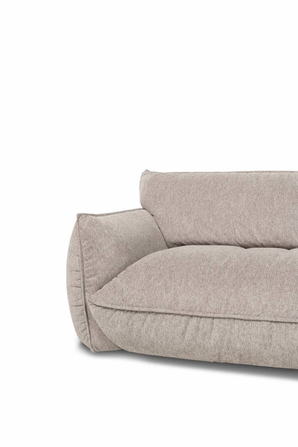 Ecksofa Fluffy aus Chenille-Stoff mit Sitztiefenverstellung - designwerk