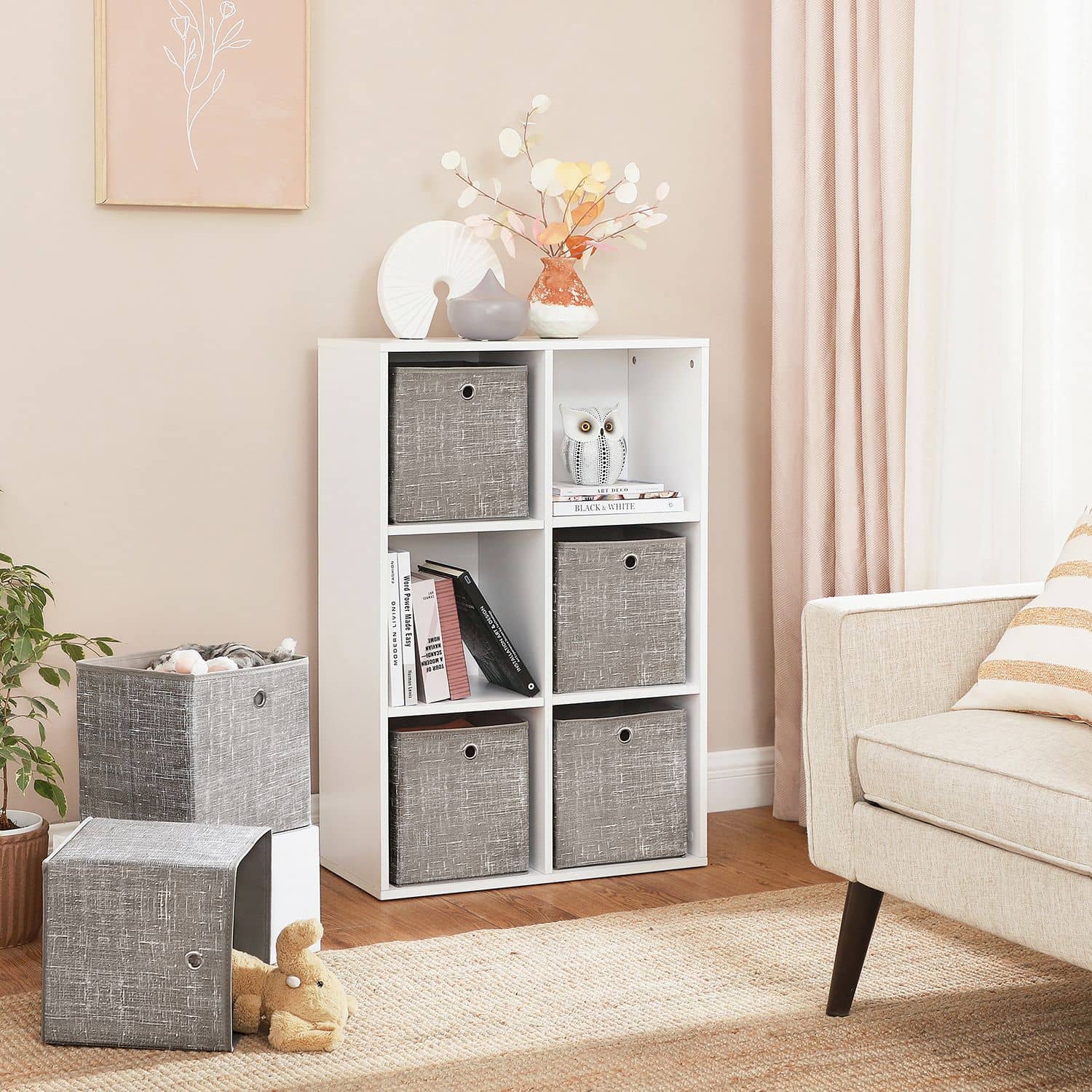 Aufbewahrungsbox 6er Set taupe meliert-RFB006K01 Aufbewahrungsbox 6er Set taupe meliert-RFB006K01