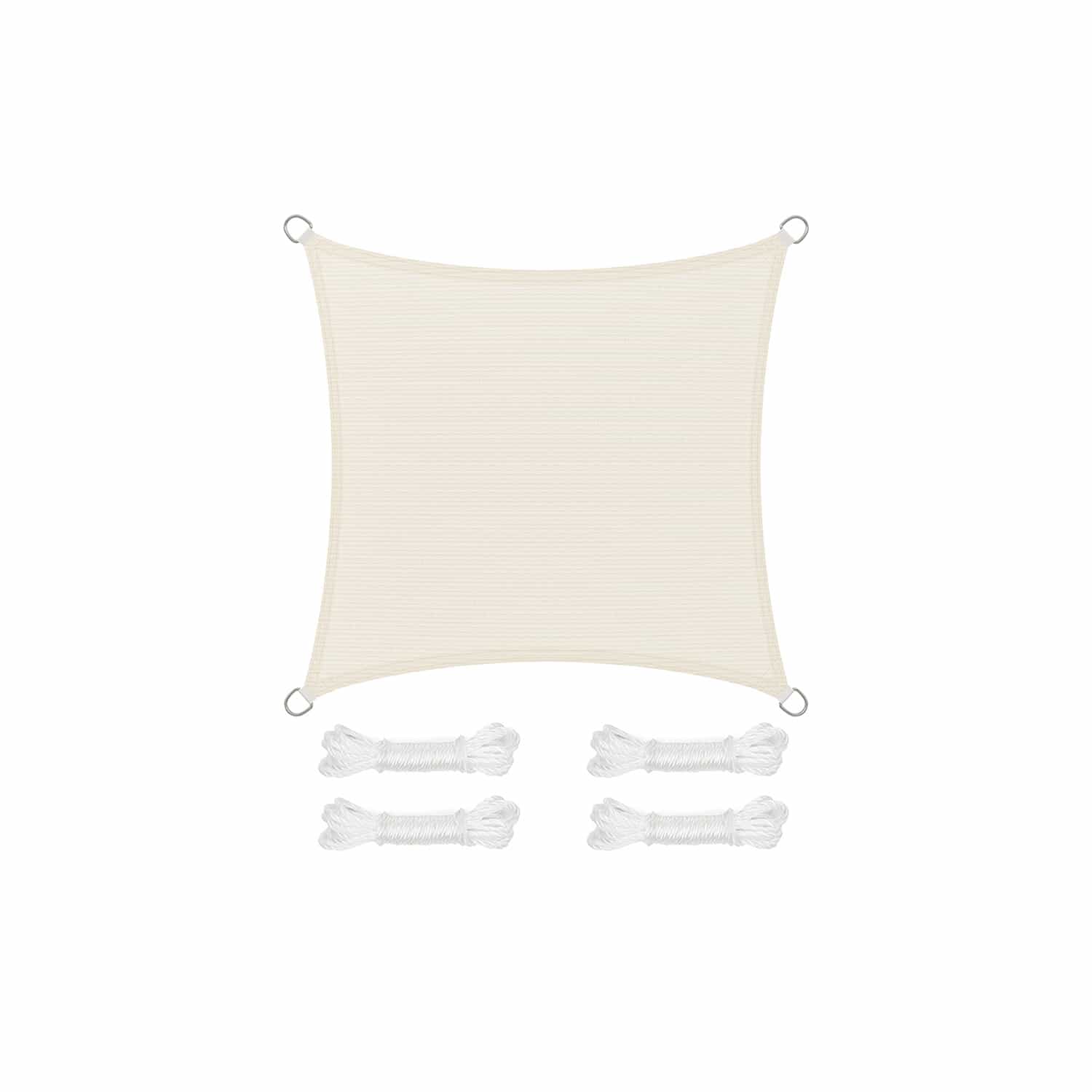 Sonnenschutz aus HDPE-Gewebe 4 x 4 m quadratisch-GSS44IVV1 Sonnenschutz aus HDPE-Gewebe 4 x 4 m quadratisch-GSS44IVV1