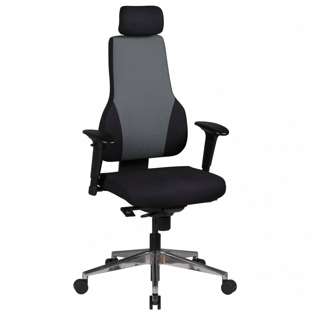 40174-AMSTYLE-Chefsessel-Qentin-SPM1-272-SPM1-272_12eDX7noQ6Qb83 Bürostuhl QENTIN schwarz/grau Schreibtischstuhl Stoffbezug Chefsessel Drehstuhl Synchronmechanik Kopfstütze