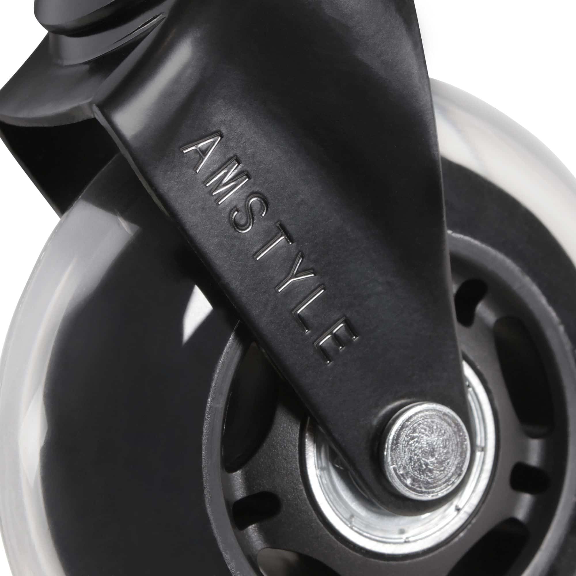 45377-AMSTYLE-5er-Set-Universal-Rollen-fuer-Buero_7 5er Set leichtgängige Universal-Schwerlastrollen für Bürostuhl 11 mm Stift / Durchmesser 75 mm