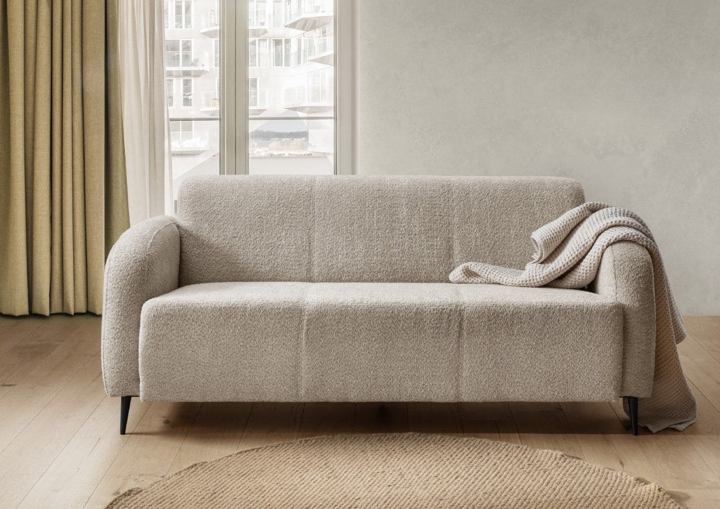 Sofa Set Marone 3er+2er+Sessel von Benformato mit Metallfüßen | verschiedene Farben