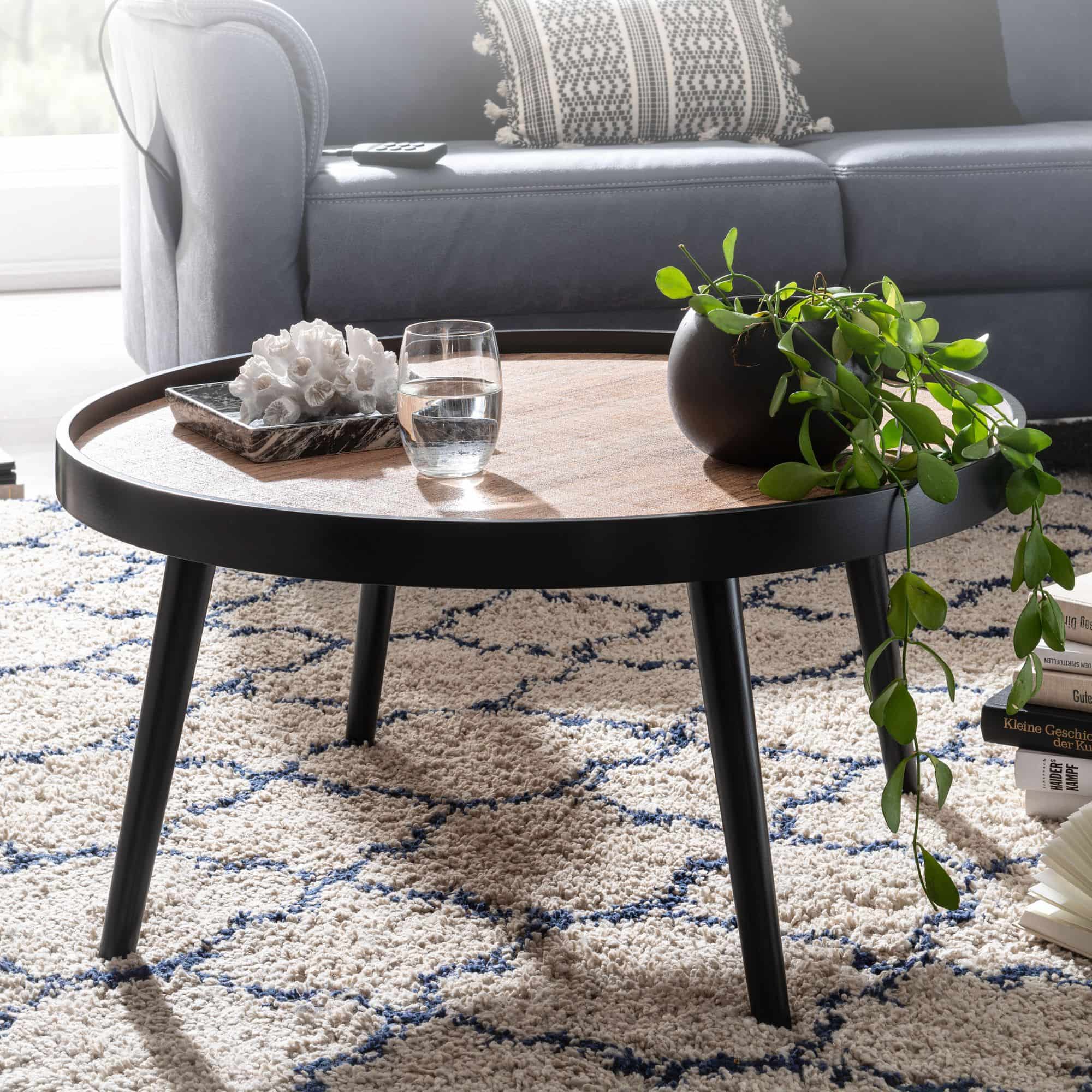 64449-Wohnling-Couchtisch-rund-76x39-cm-WL6-496-WL6-496_2 Wohnling Couchtisch rund 76 cm – Schwarz/Braun Industrial