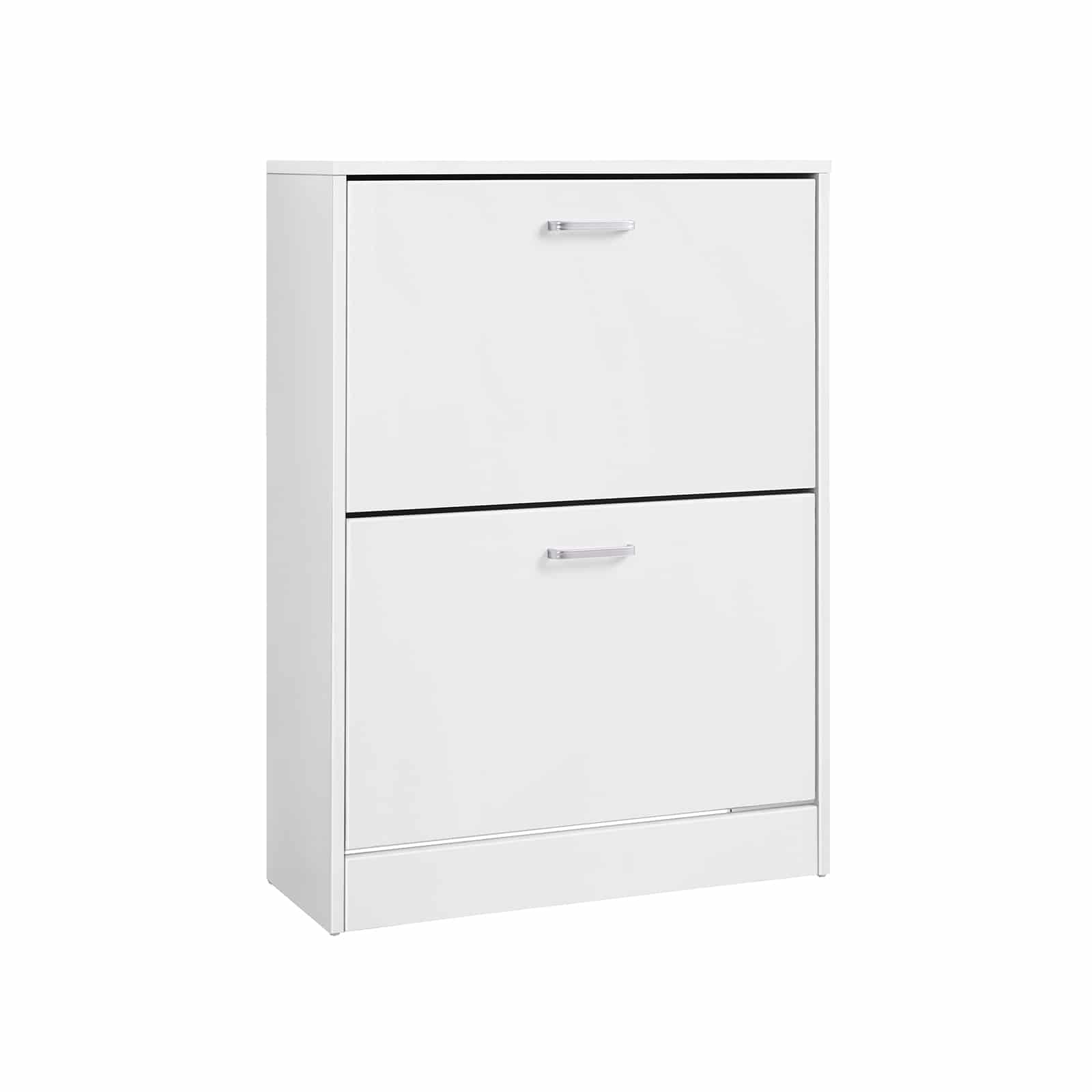 Schuhschrank-2-Klappen-Weiss-LBC02WT-1zuGGHzTk1dgo0 VASAGLE Weißer Schuhschrank: Stilvolle Aufbewahrungslösung für Damenschuhe im modernen Design