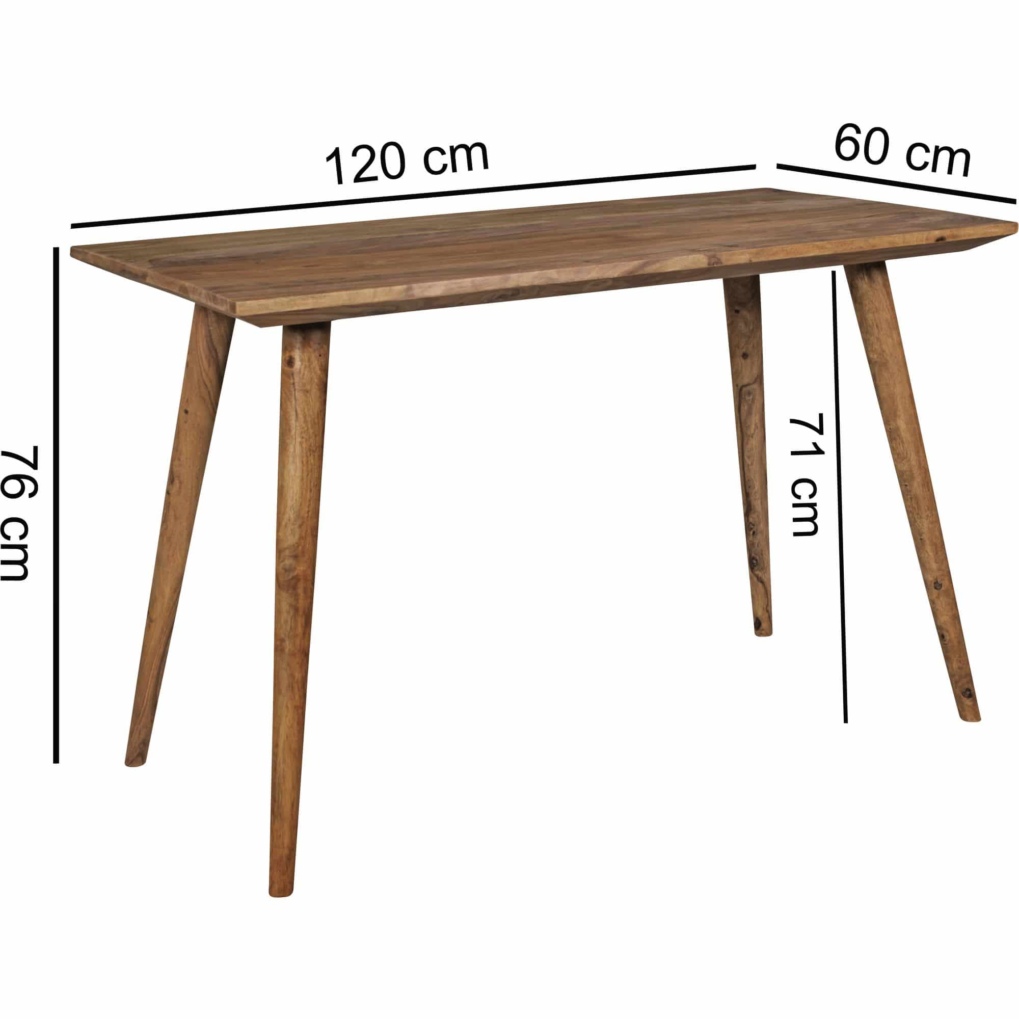 Esszimmertisch REPA 120 x 60 x 76 cm Sheesham rustikal Massiv-Holz Esszimmertisch REPA 120 x 60 x 76 cm Sheesham rustikal Massiv-Holz