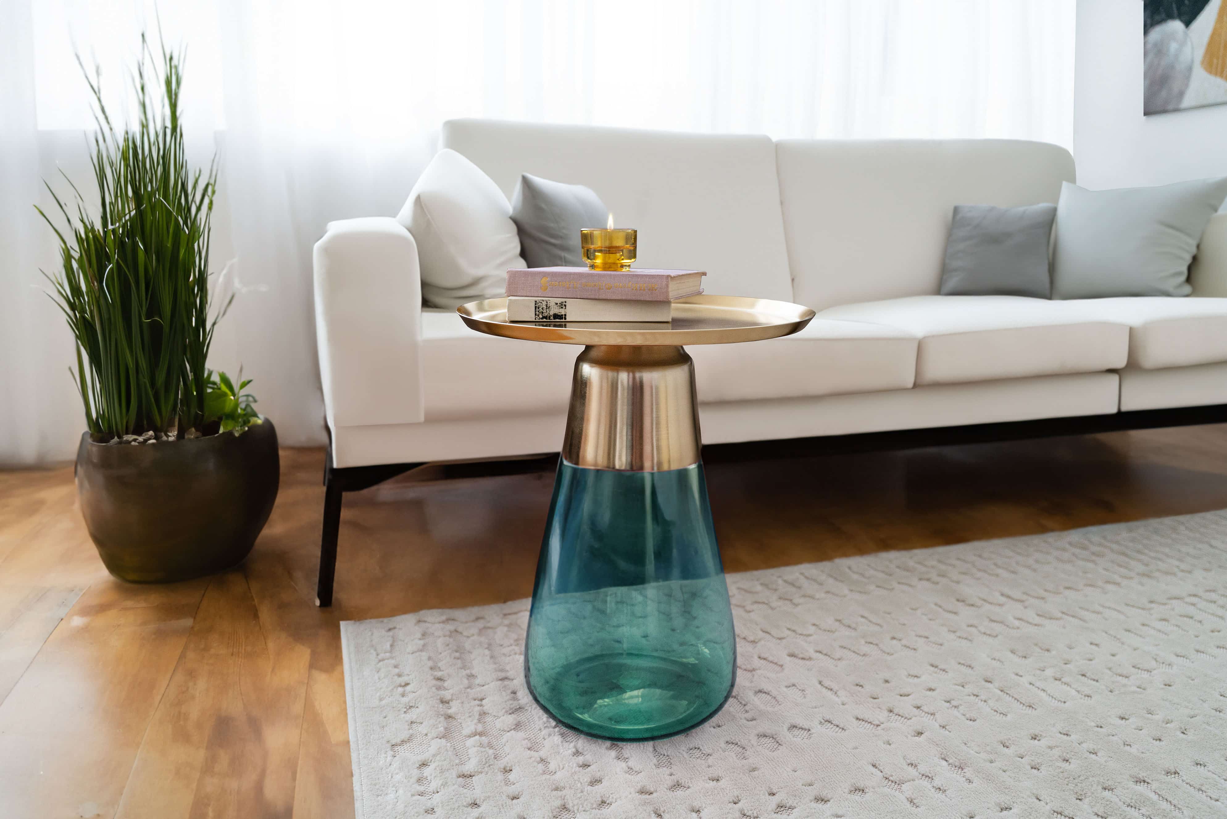 Beistelltisch Roman 225 Rosa / Gold Beistelltisch Roman 225 Rosa / Gold