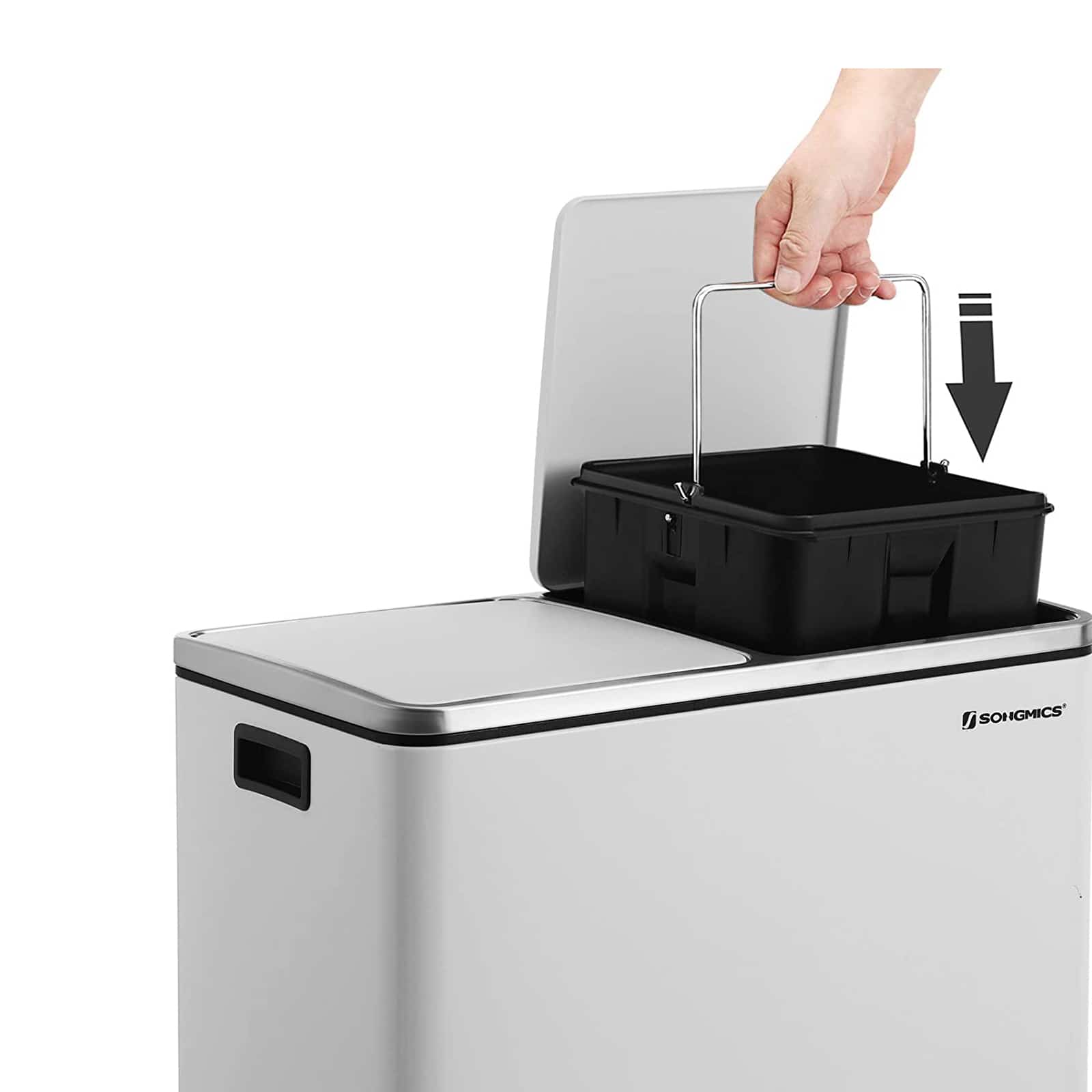 Mülleimer mit 2 Fächern-LTB48WT Mülleimer mit 2 Fächern-LTB48WT