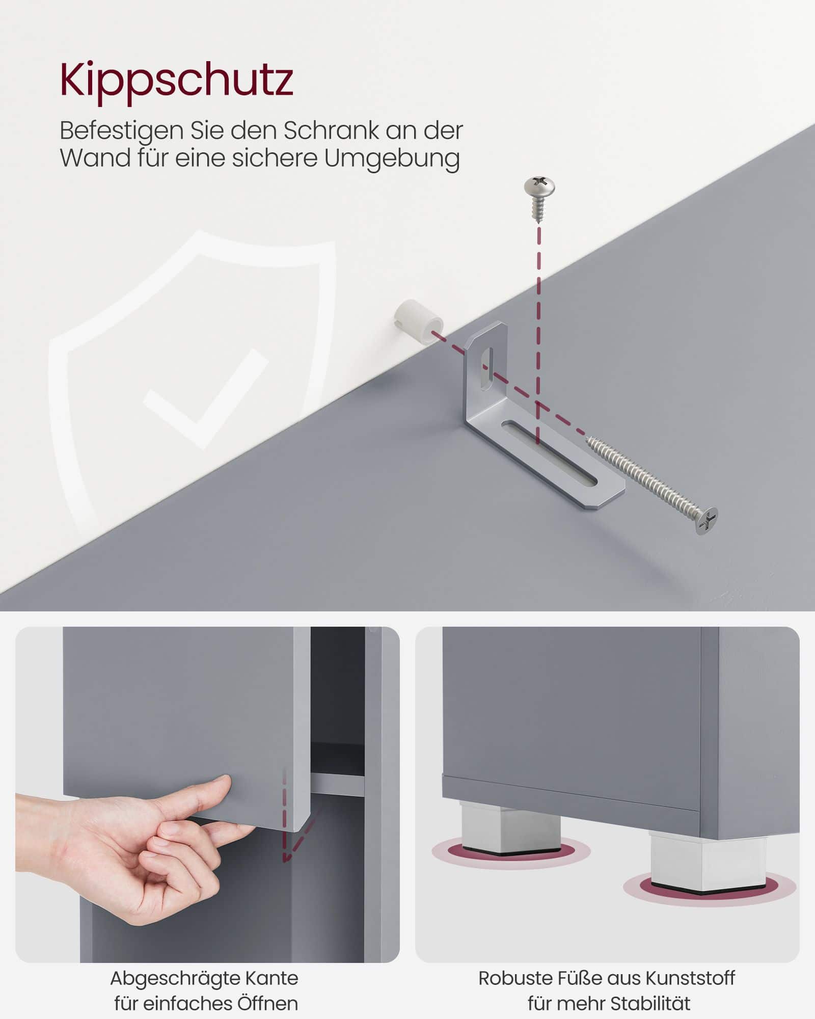 Badezimmerschrank 30 x 30 x 170 cm mystisches Grau Badezimmerschrank 30 x 30 x 170 cm mystisches Grau