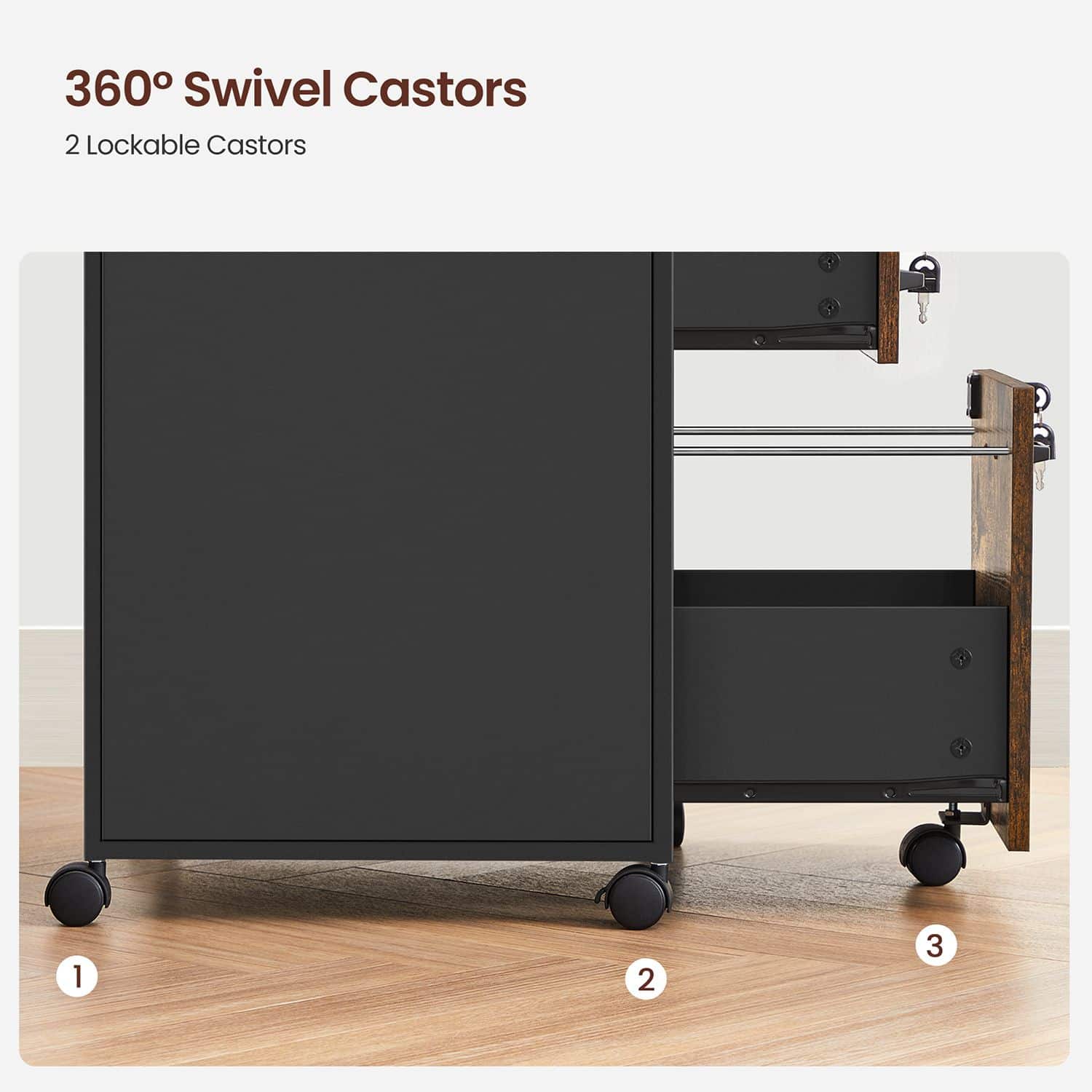 Büro-Schrank mit 2 abschließbaren Schubladen-OFC077B01 Büro-Schrank mit 2 abschließbaren Schubladen-OFC077B01