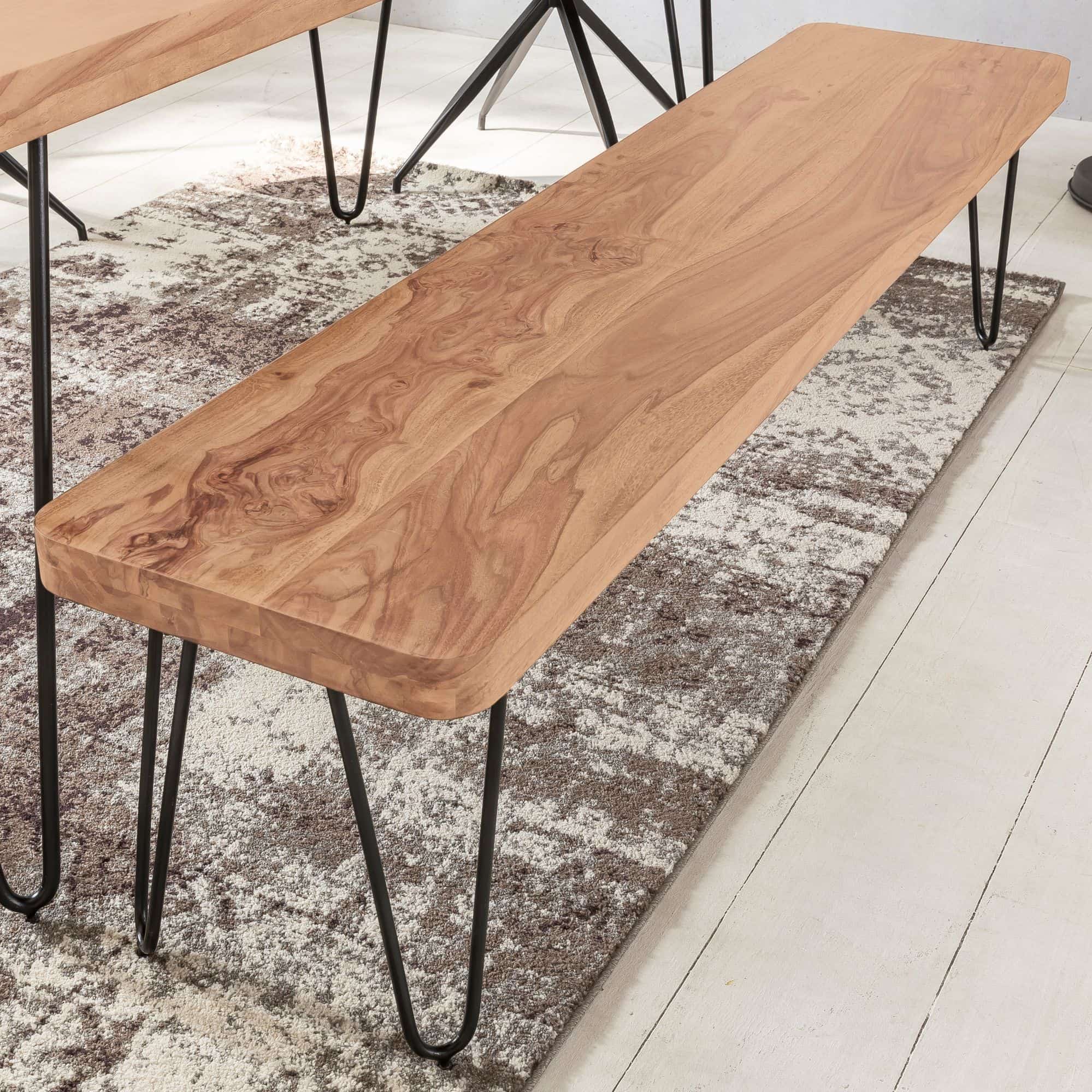 38505-WOHNLING-Esszimmer-Sitzbank-BAGLI-Massiv-HolznyYQmoZ2X0O4u Esszimmer Sitzbank BAGLI Massiv-Holz Akazie 160 x 45 x 40 cm Holz-Bank Natur-Produkt Küchenbank im Landhaus-Stil