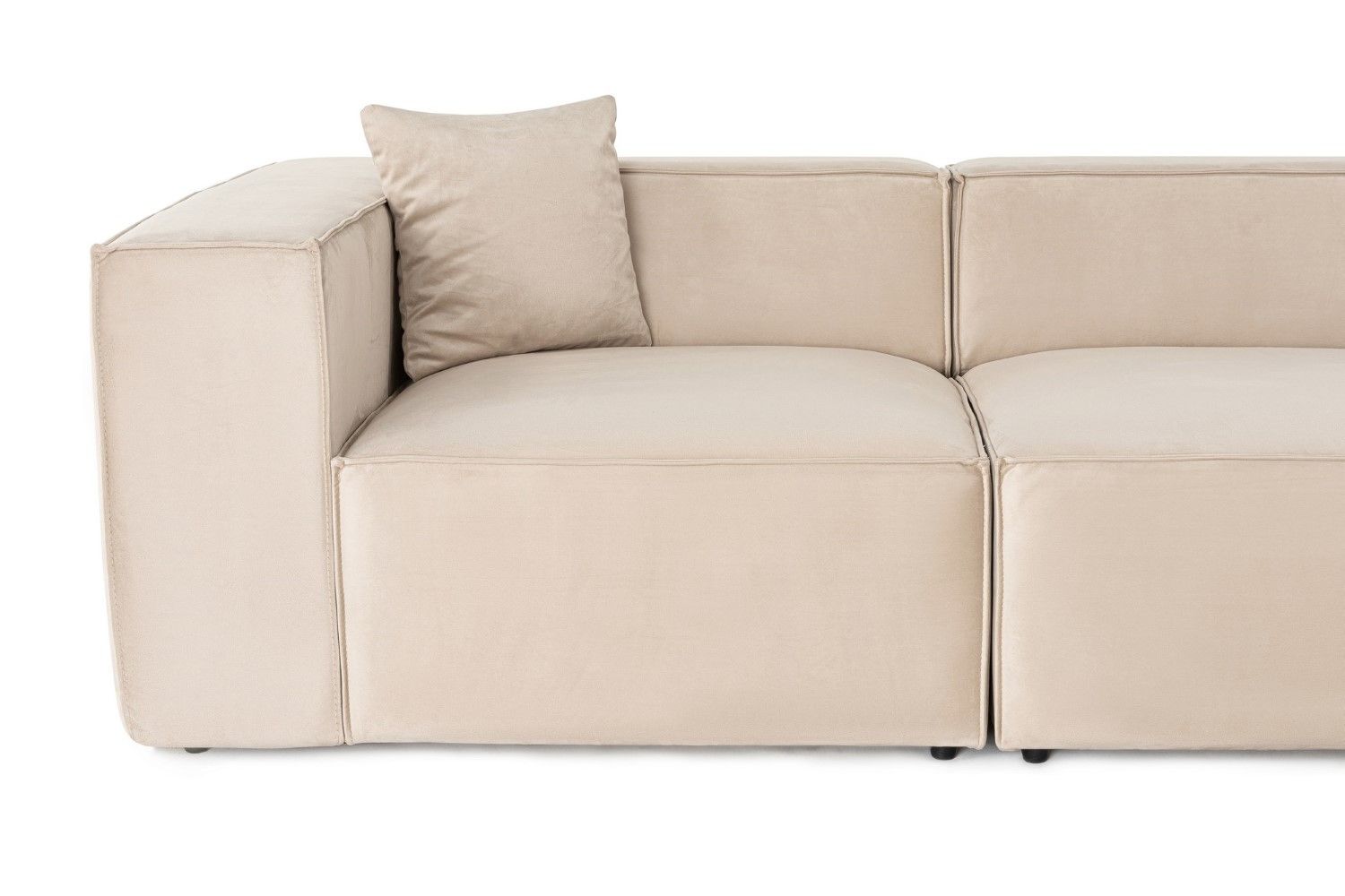 Sofa Lora 2-Sitzer Creme – Mikrofaser Velour Sofa Lora 2-Sitzer Creme – Mikrofaser Velour