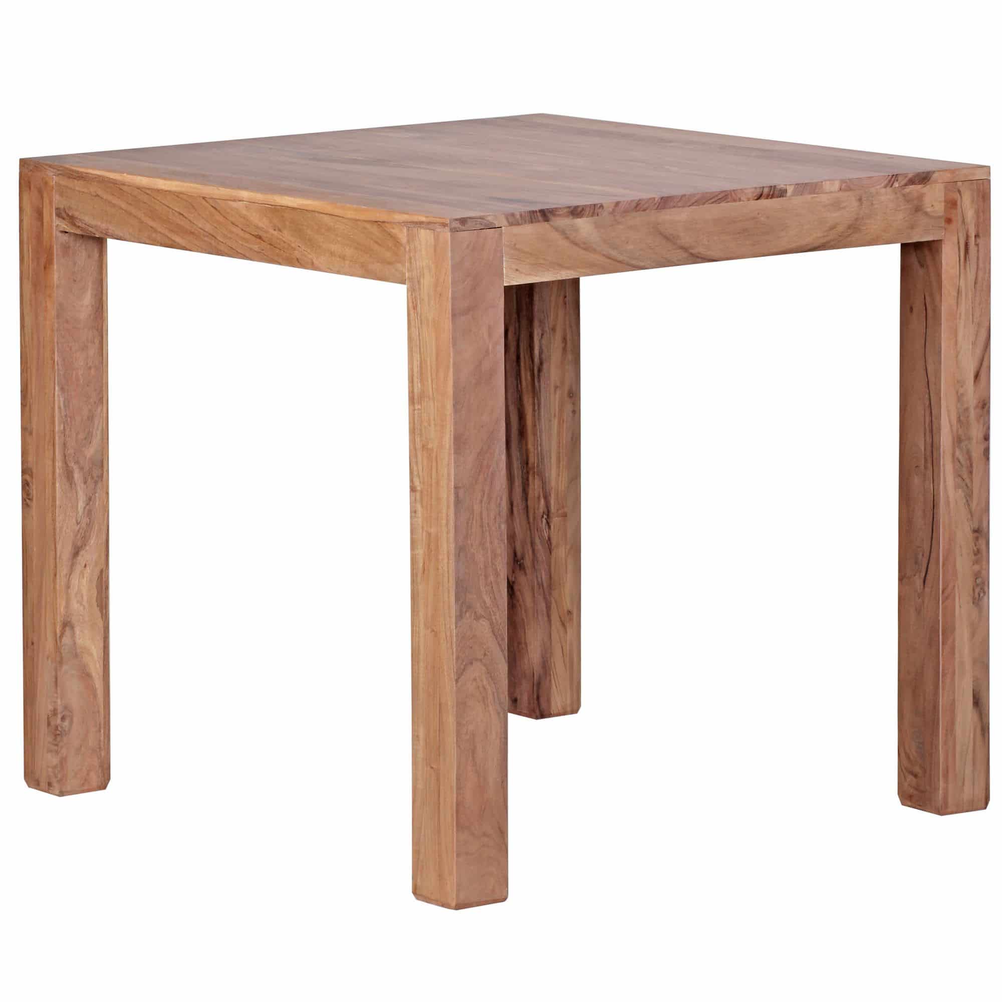 Esstisch MUMBAI Massivholz Akazie 80 cm Esszimmer-Tisch Holztisch Design Küchentisch Landhaus-Stil dunkel-braun Esstisch MUMBAI Massivholz Akazie 80 cm Esszimmer-Tisch Holztisch Design Küchentisch Landhaus-Stil dunkel-braun