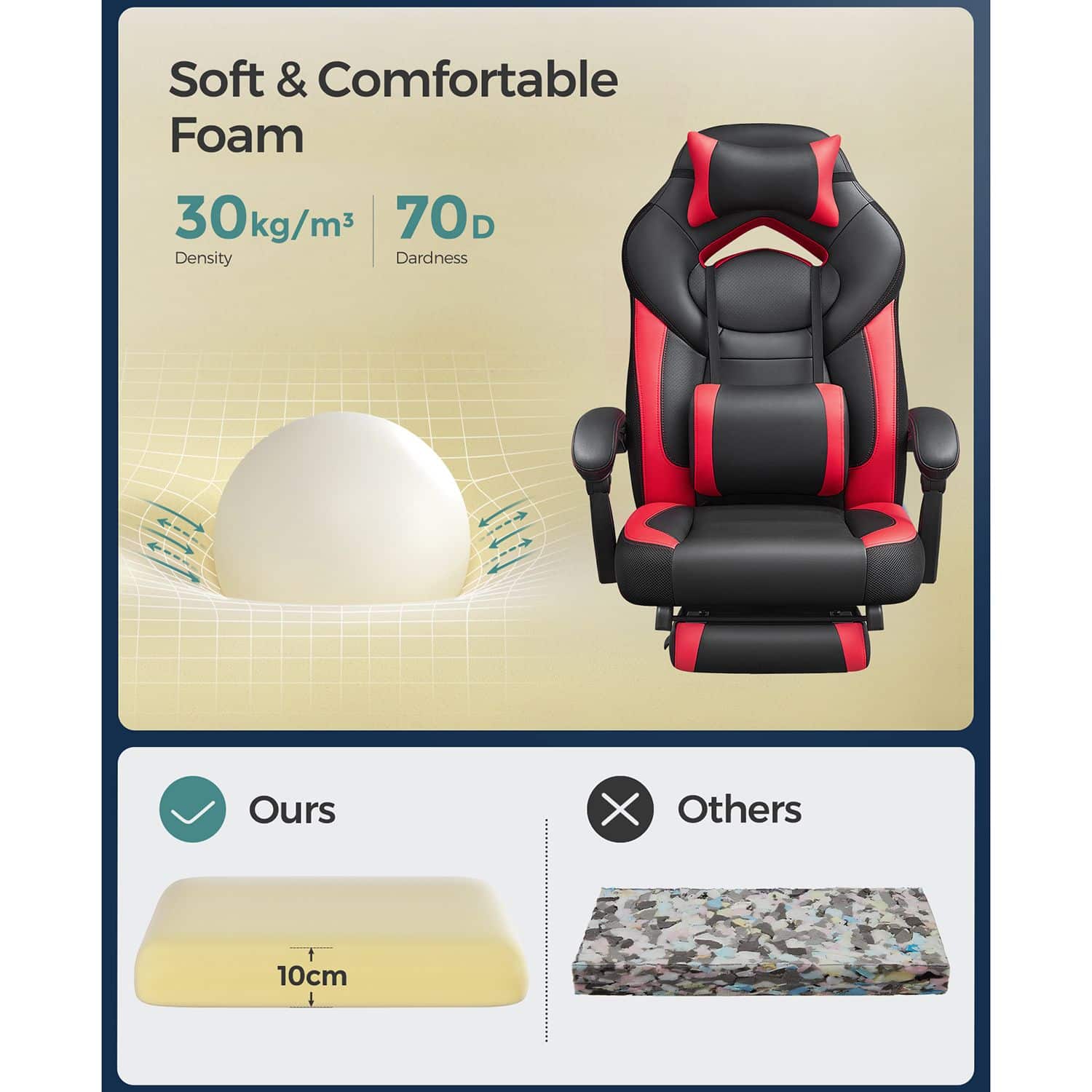 Gamingstuhl Kunstleder Schwarz-Rot-OBG77BR Gamingstuhl Kunstleder Schwarz-Rot-OBG77BR