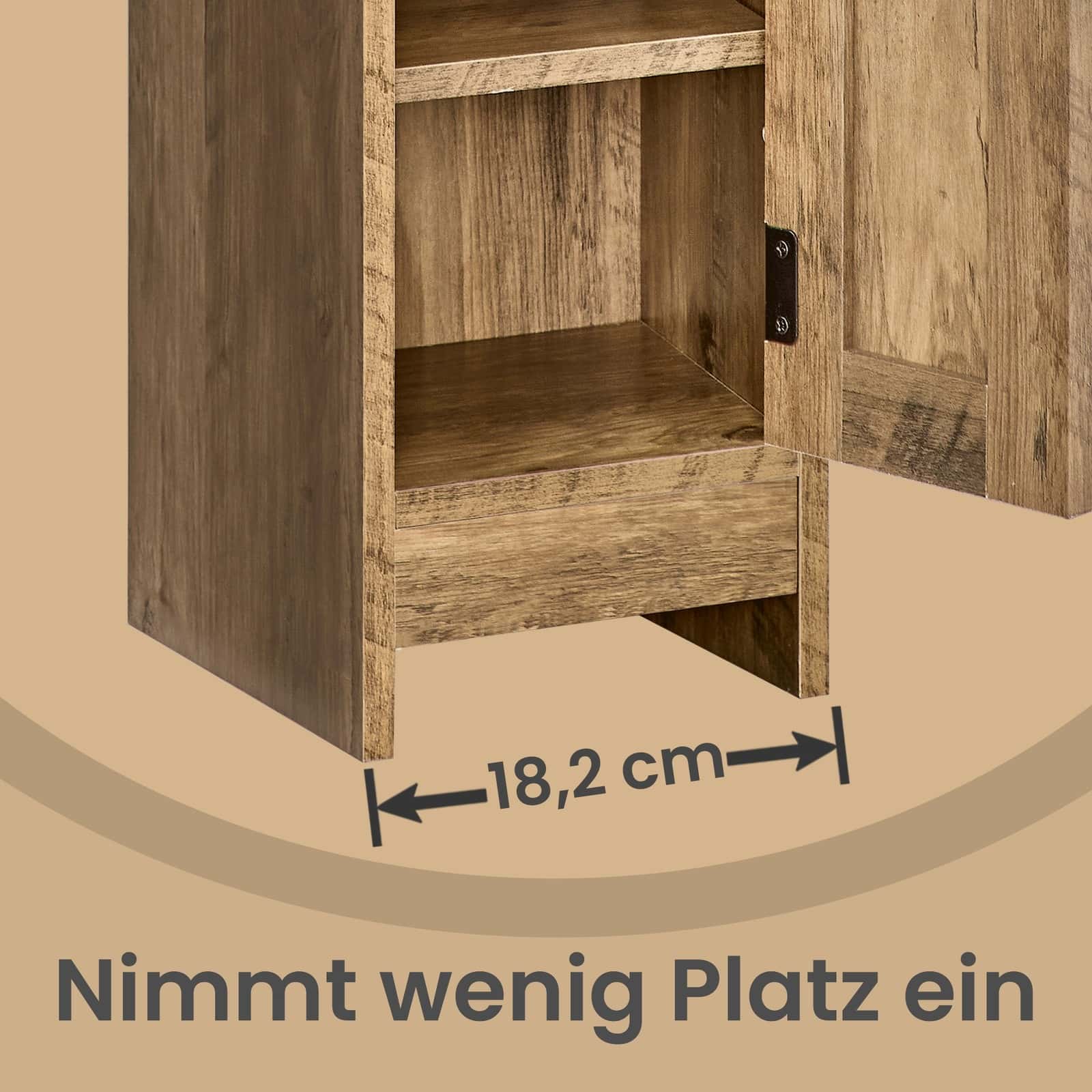 Badezimmerschrank klein, Badschrank schmal, stehend Badezimmerschrank klein, Badschrank schmal, stehend