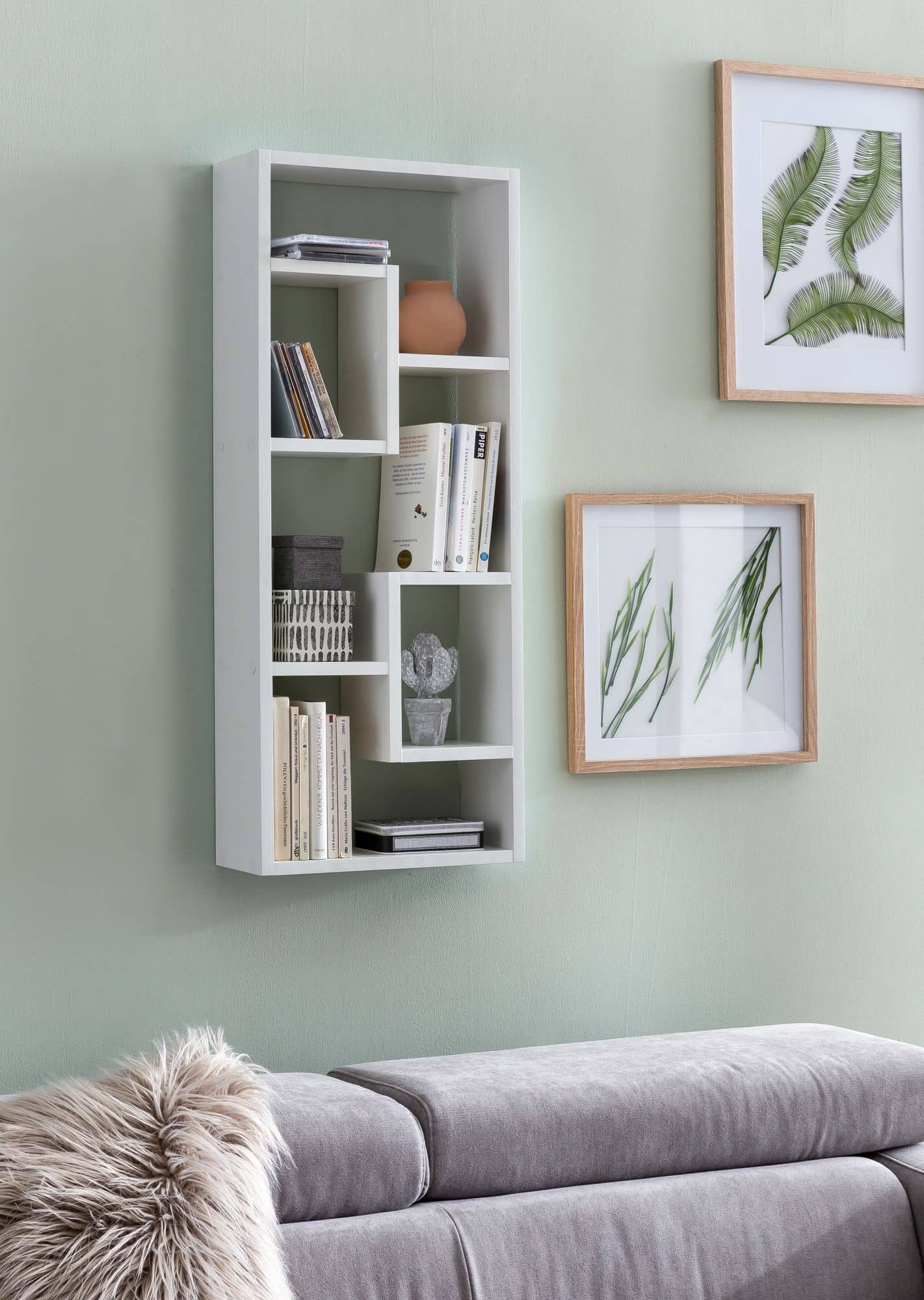 46046-WOHNLING-Wandregal-Rosalie-Haengeregal-Weis_2F0eKAn4s85mAr Wandregal Weiß 36x90x13,5 cm Holz Design Hängeregal modern