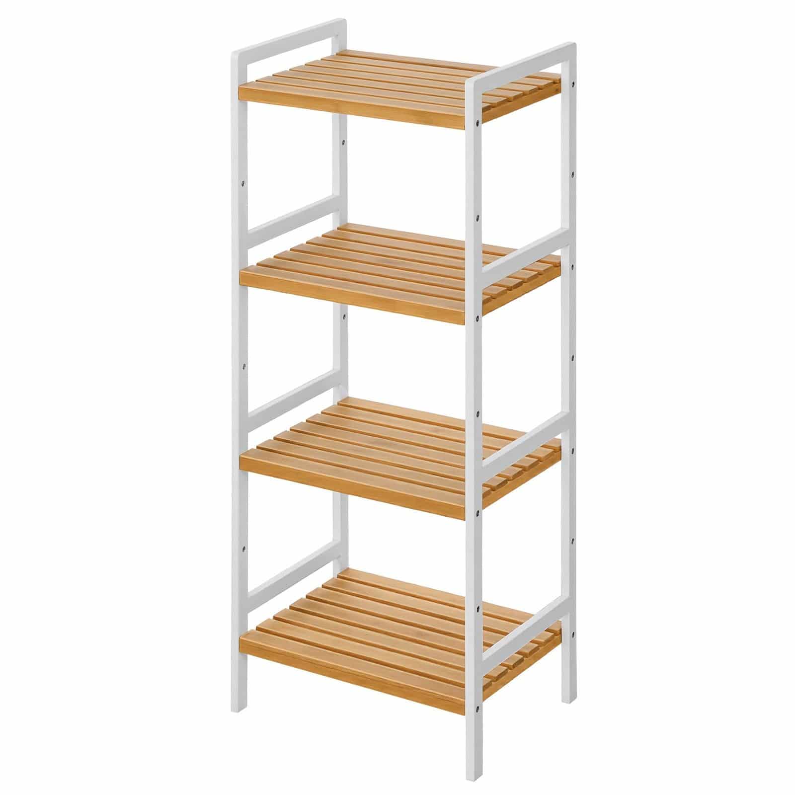 Bücherregal mit 4 Ablagen, Standregal für Wohnzimmer, Küche