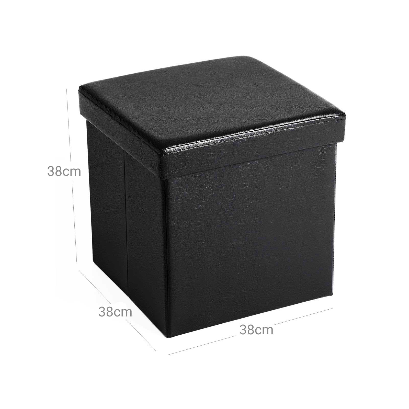 Sitzwürfel Kunstleder Schwarz-LSF101 Sitzwürfel Kunstleder Schwarz-LSF101