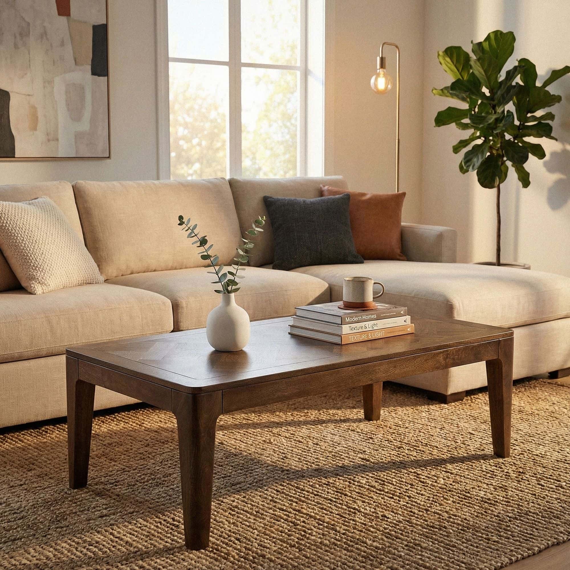 Couchtisch 120 x 60 cm Massivholz Mango Walnuss-Finish - Wohnzimmertisch Rechteckig - Sofatisch Modern Holz - Design Wohnzimmer Tisch Handmade Couchtisch 120 x 60 cm Massivholz Mango Walnuss-Finish - Wohnzimmertisch Rechteckig - Sofatisch Modern Holz - Design Wohnzimmer Tisch Handmade