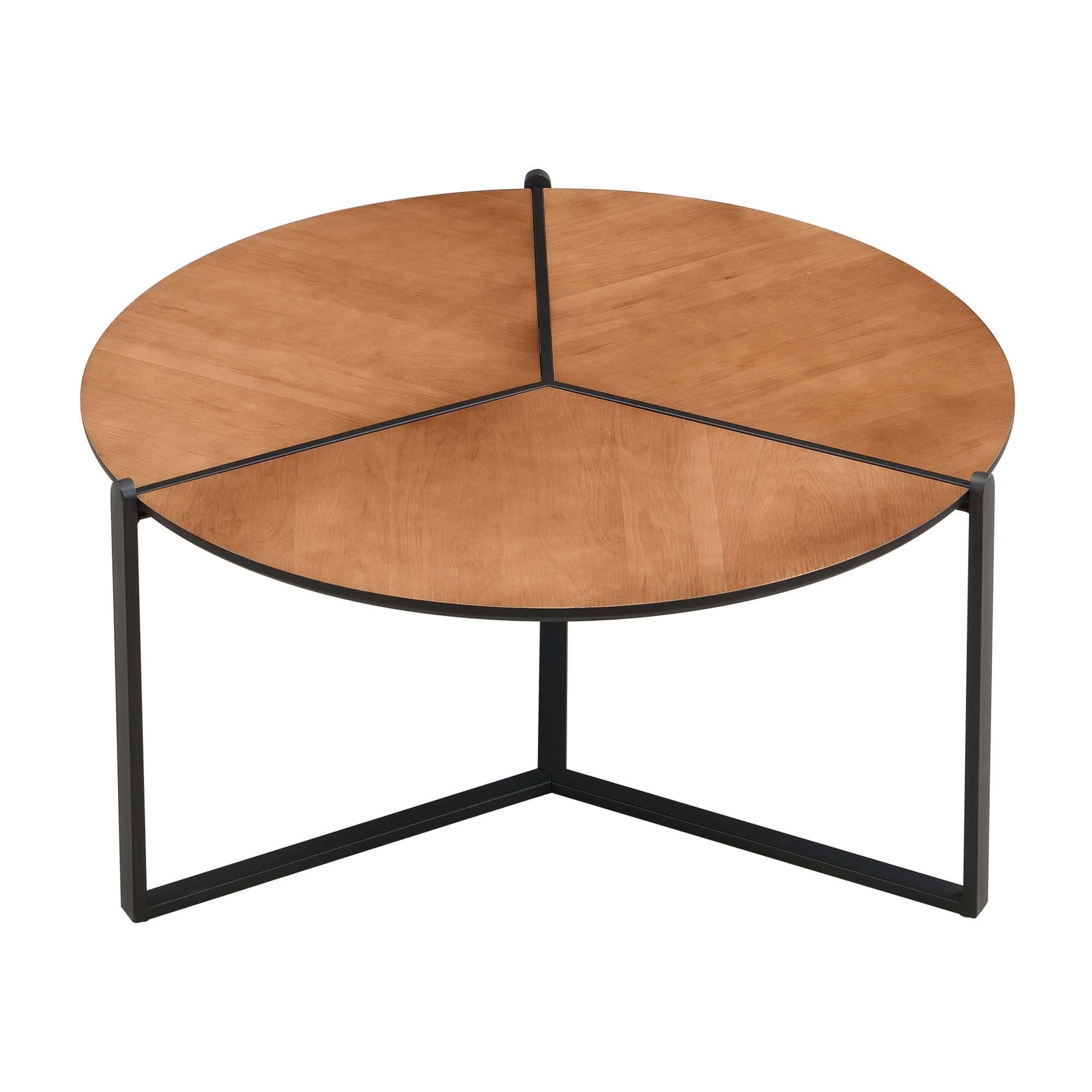 Couchtisch 80cm MDF Holzoptik - Runder Wohnzimmertisch Metall - Design Sofatisch - Moderner Loungetisch - Dreibein Beistelltisch Wohnzimmer Couchtisch 80cm MDF Holzoptik - Runder Wohnzimmertisch Metall - Design Sofatisch - Moderner Loungetisch - Dreibein Beistelltisch Wohnzimmer