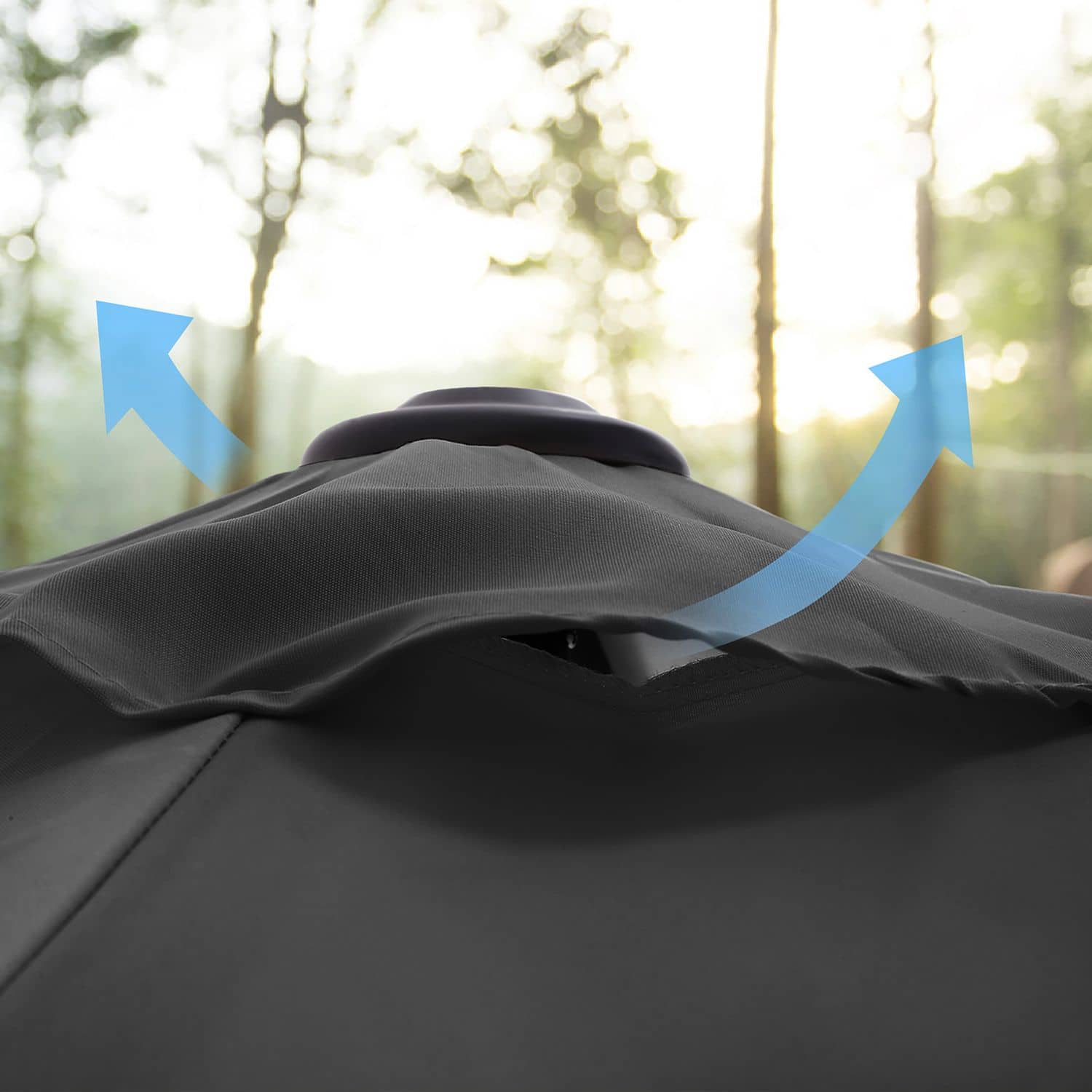 Sonnenschirm 200 cm grau