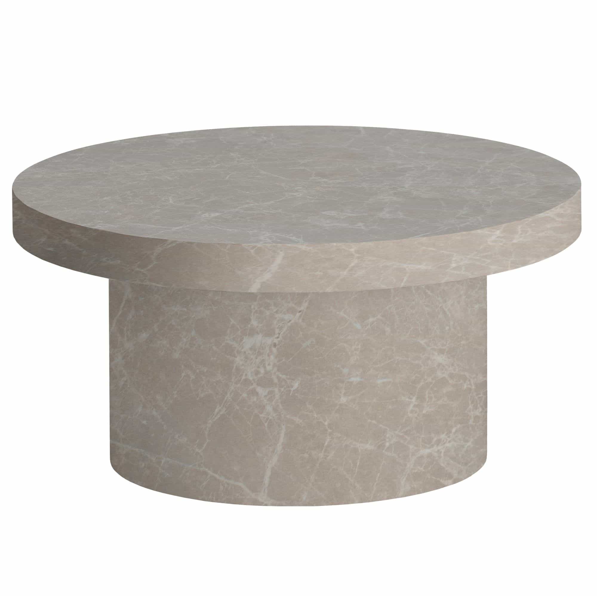 Couchtisch 60x60x30 cm Sandfarben Sofatisch in Stein-Optik Modern