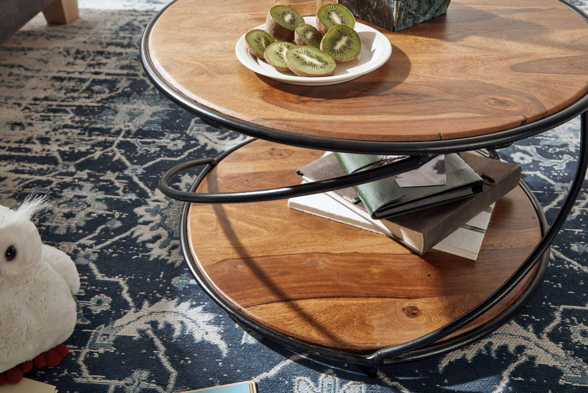 64613-Wohnling-Couchtisch-58x58x35-cm-Sheesham-WL6-551-WL6-551_4 Couchtisch 58x58x35 cm Sheesham Massivholz / Metall Sofatisch Rund