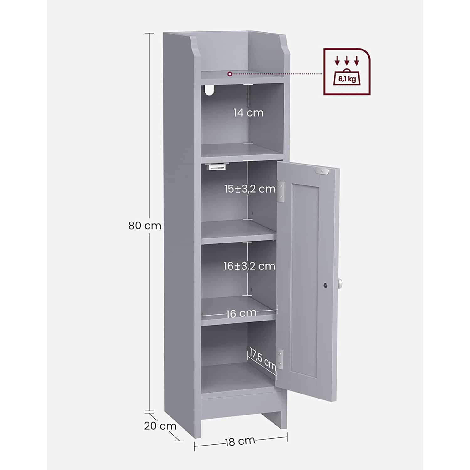 Badezimmerschrank schmal mit Tür Badezimmerschrank schmal mit Tür