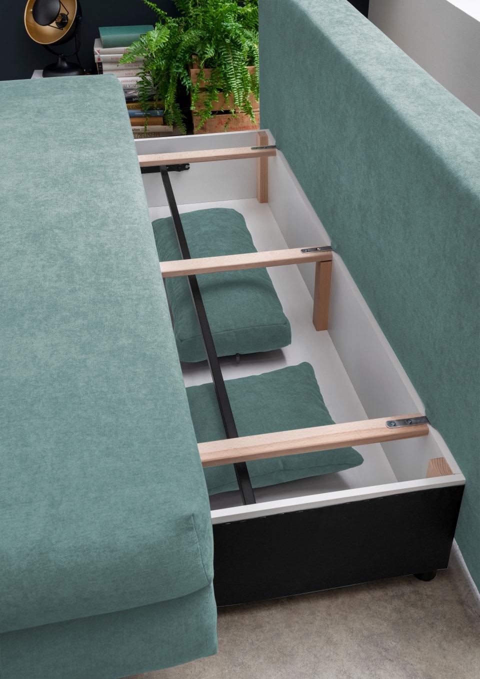 Benformato_Altona_2FBK_3613_F06-3 Komfortables Schlafsofa: Benformato Sofa Altona in Mint für Ihr Zuhause