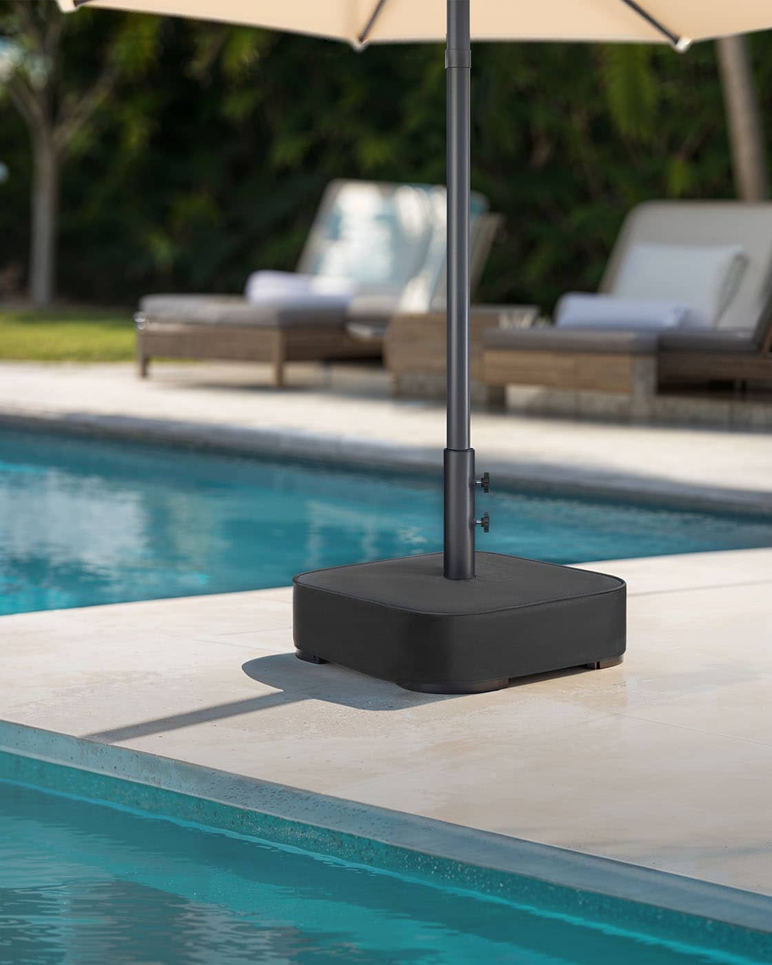 Sonnenschirmständer quadratisch für 1,5-3 m Sonnenschirm schwarz