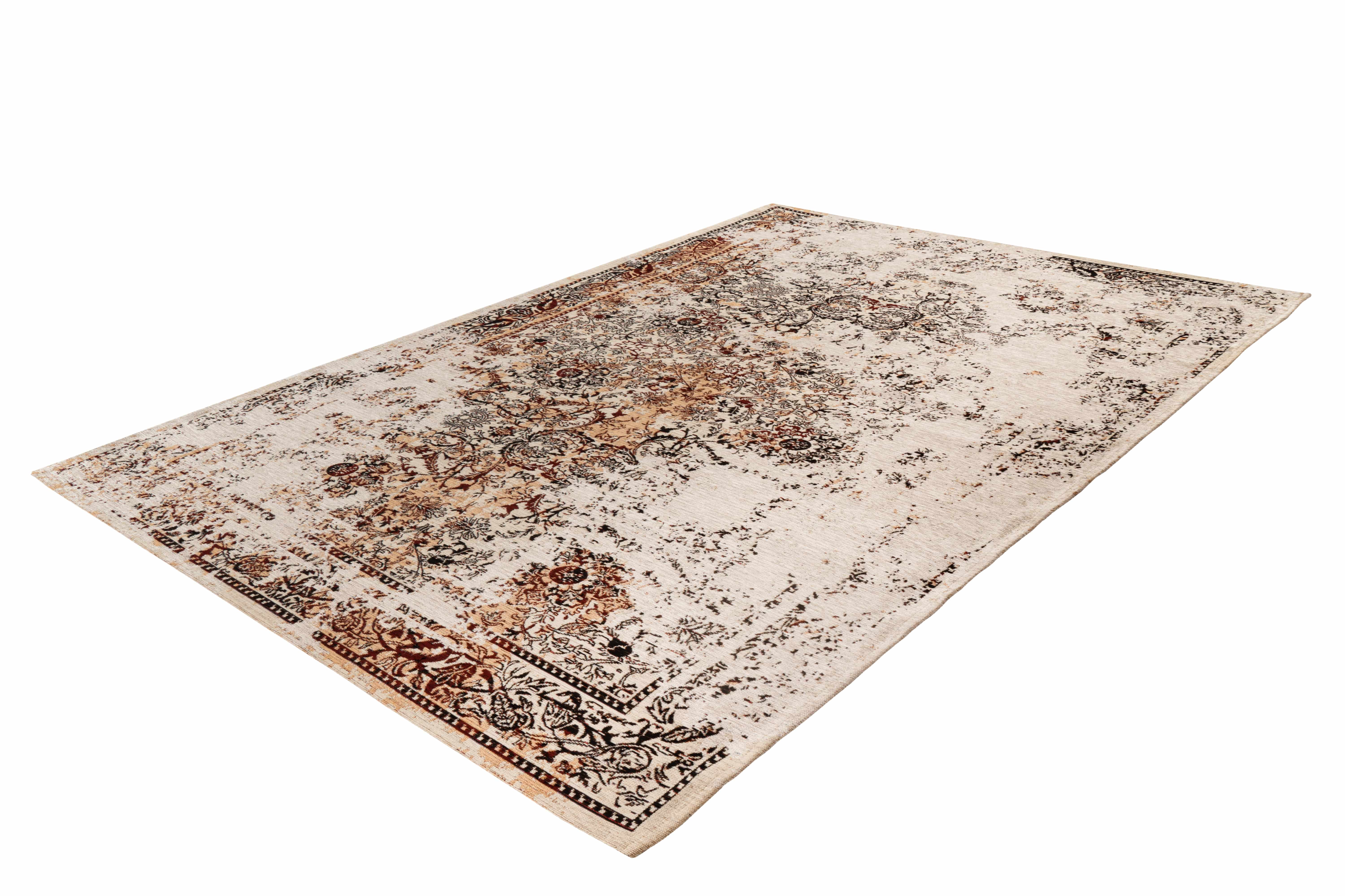 Teppich Charme 725 Elfenbein 80cm x 150cm | Vintage-Stil | Flachflor