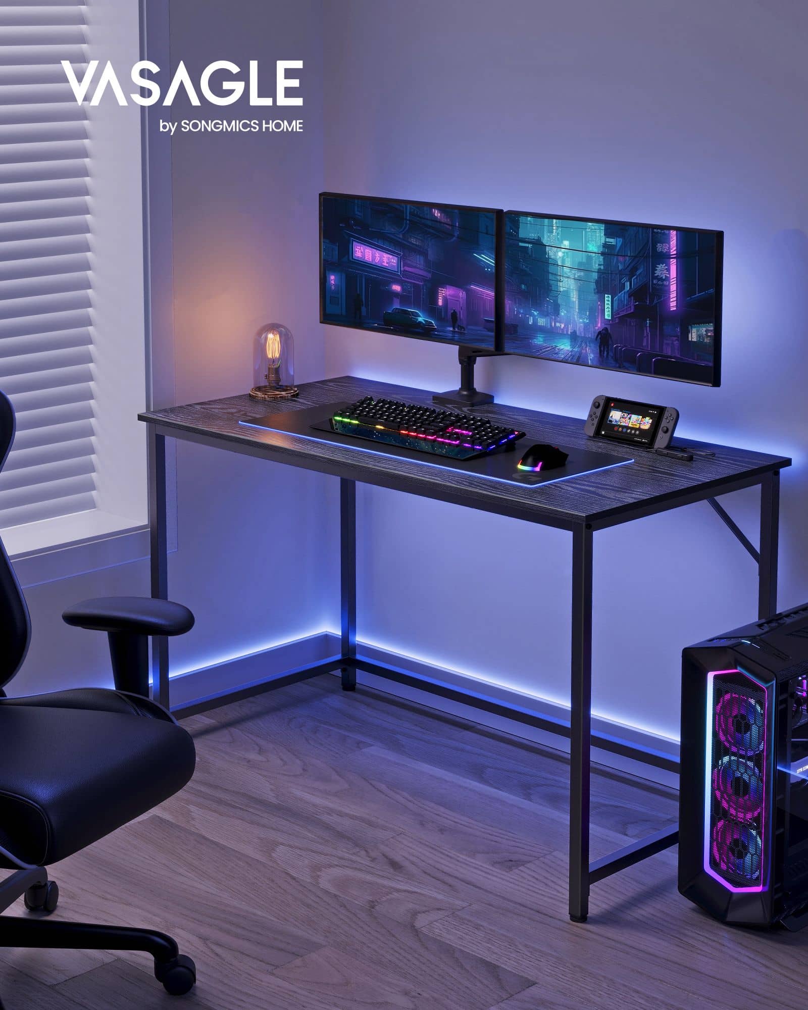 Schreibtisch Industrie-Design schwarz-LWD039B56 Schreibtisch Industrie-Design schwarz-LWD039B56