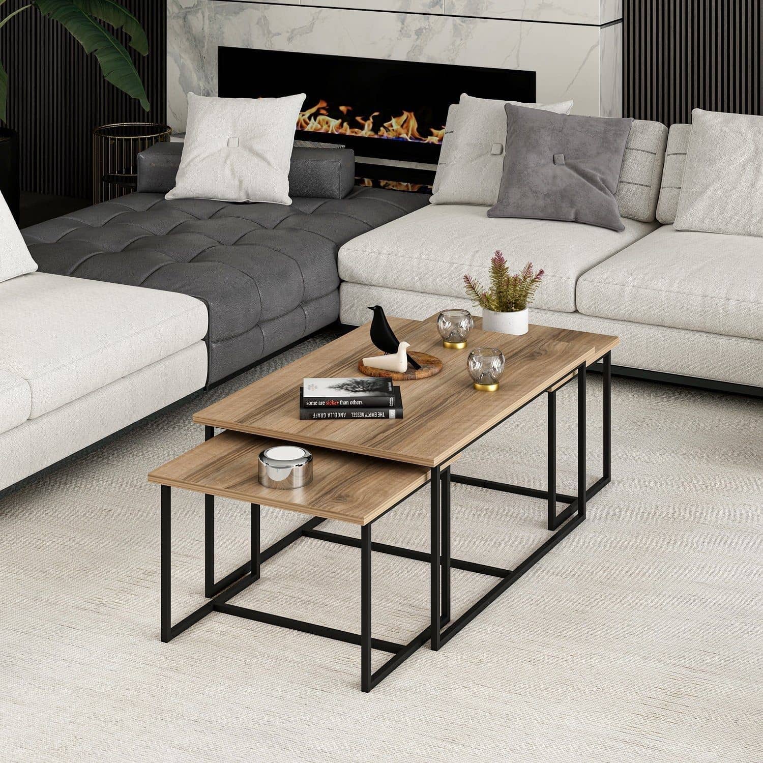 Levada - Walnuss - 3er Satztisch Levada - Walnuss - 3er Satztisch