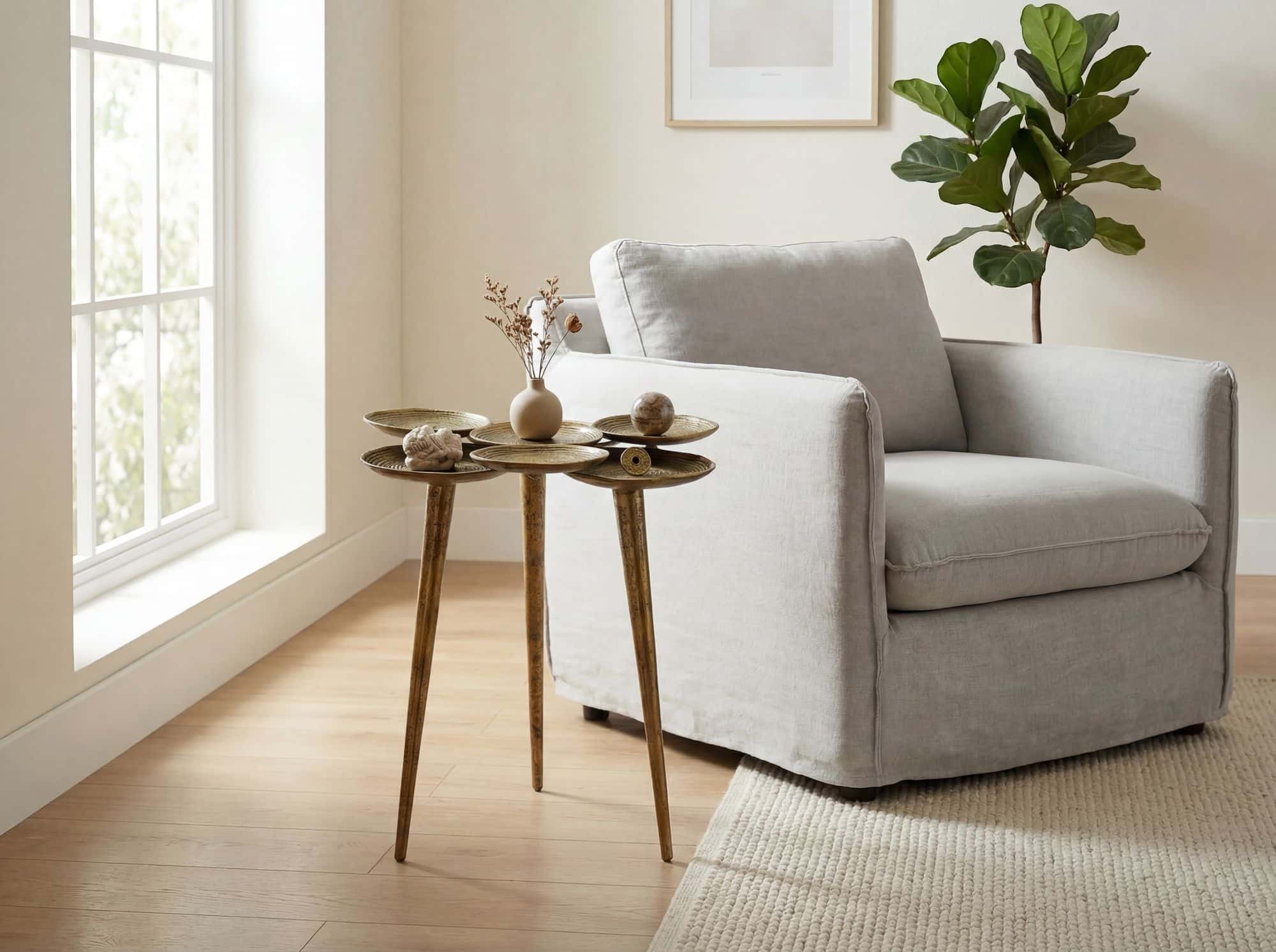 Beistelltisch Aluminium 46cm Gold - Couchtisch klein rund - Sofatisch modern - Wohnzimmertisch Metall - Design Tisch Ablagetisch Handmade Beistelltisch Aluminium 46cm Gold - Couchtisch klein rund - Sofatisch modern - Wohnzimmertisch Metall - Design Tisch Ablagetisch Handmade