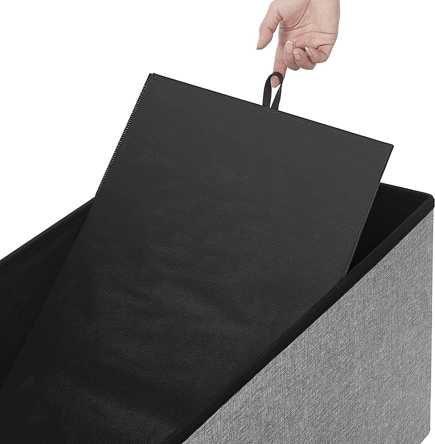 Sitzbank mit Stauraum Hellgrau-LSF001G02