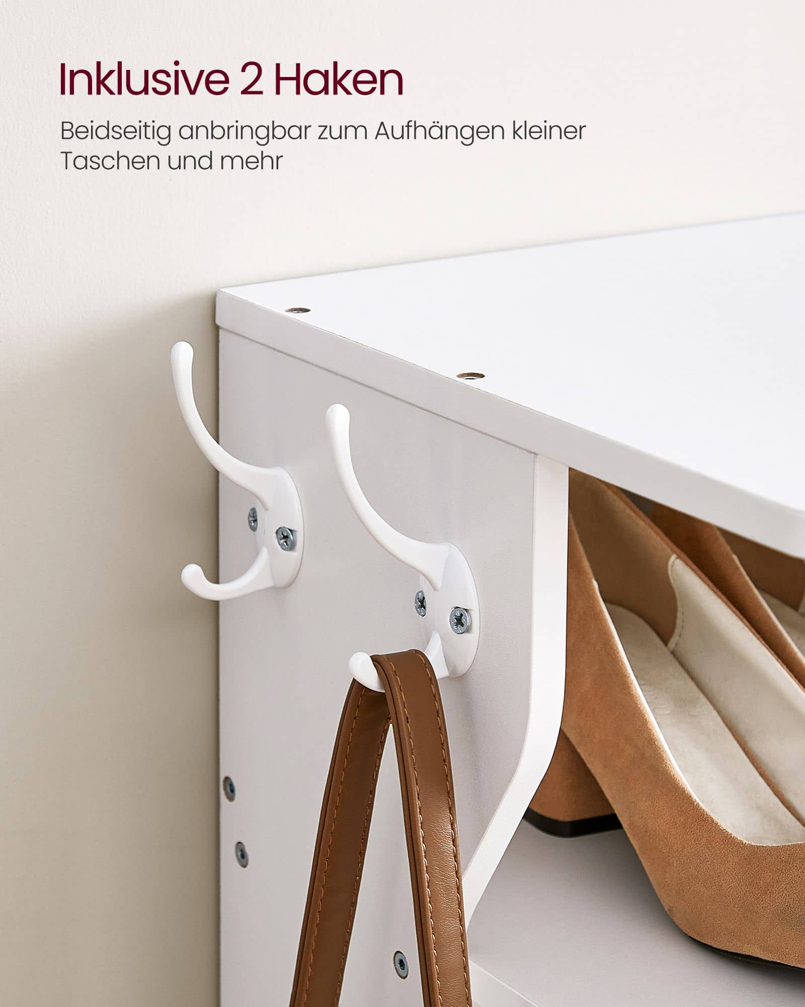 Schuhregal schmal mit 6 Ebenen weiß Schuhregal schmal mit 6 Ebenen weiß