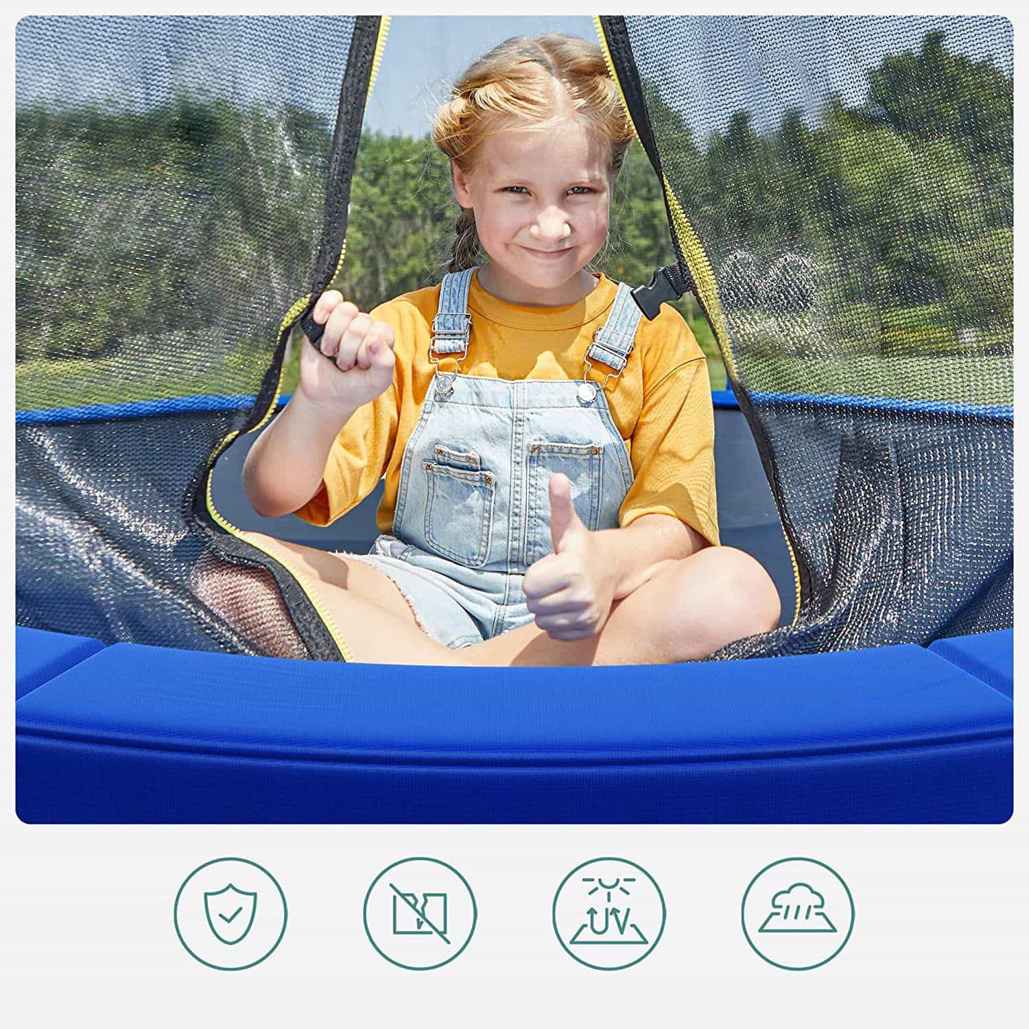 Trampolin-Sicherheitsnetz und Randabdeckung Ø 366 cm-B34STN012Q01 Trampolin-Sicherheitsnetz und Randabdeckung Ø 366 cm-B34STN012Q01