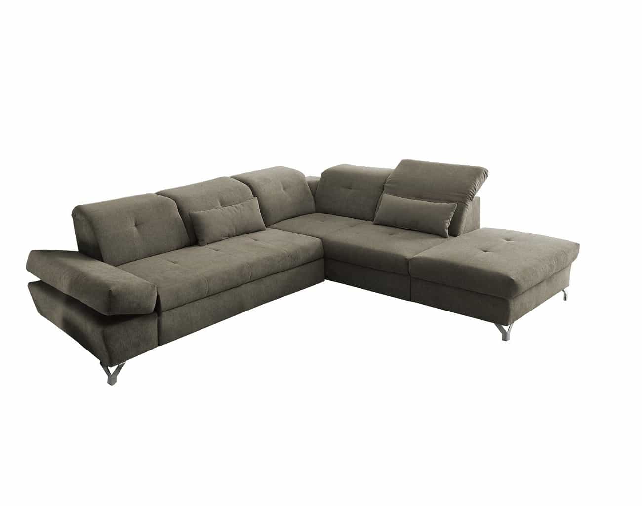 Sofaecke mit Schlaffunktion Melfi – in der Farbe Stone