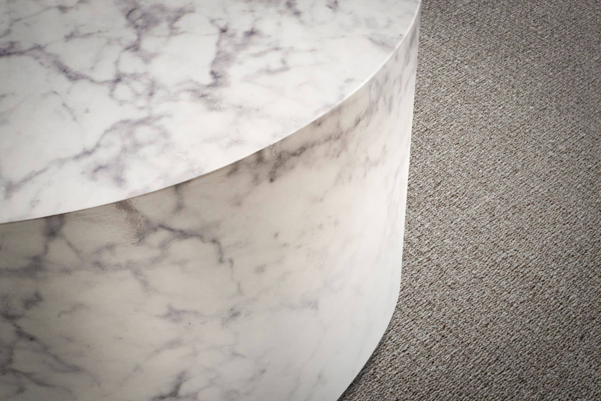 Couchtisch MONOBLOC 60x60x30 cm Weiß Hochglanz mit Marmor Optik Couchtisch MONOBLOC 60x60x30 cm Weiß Hochglanz mit Marmor Optik