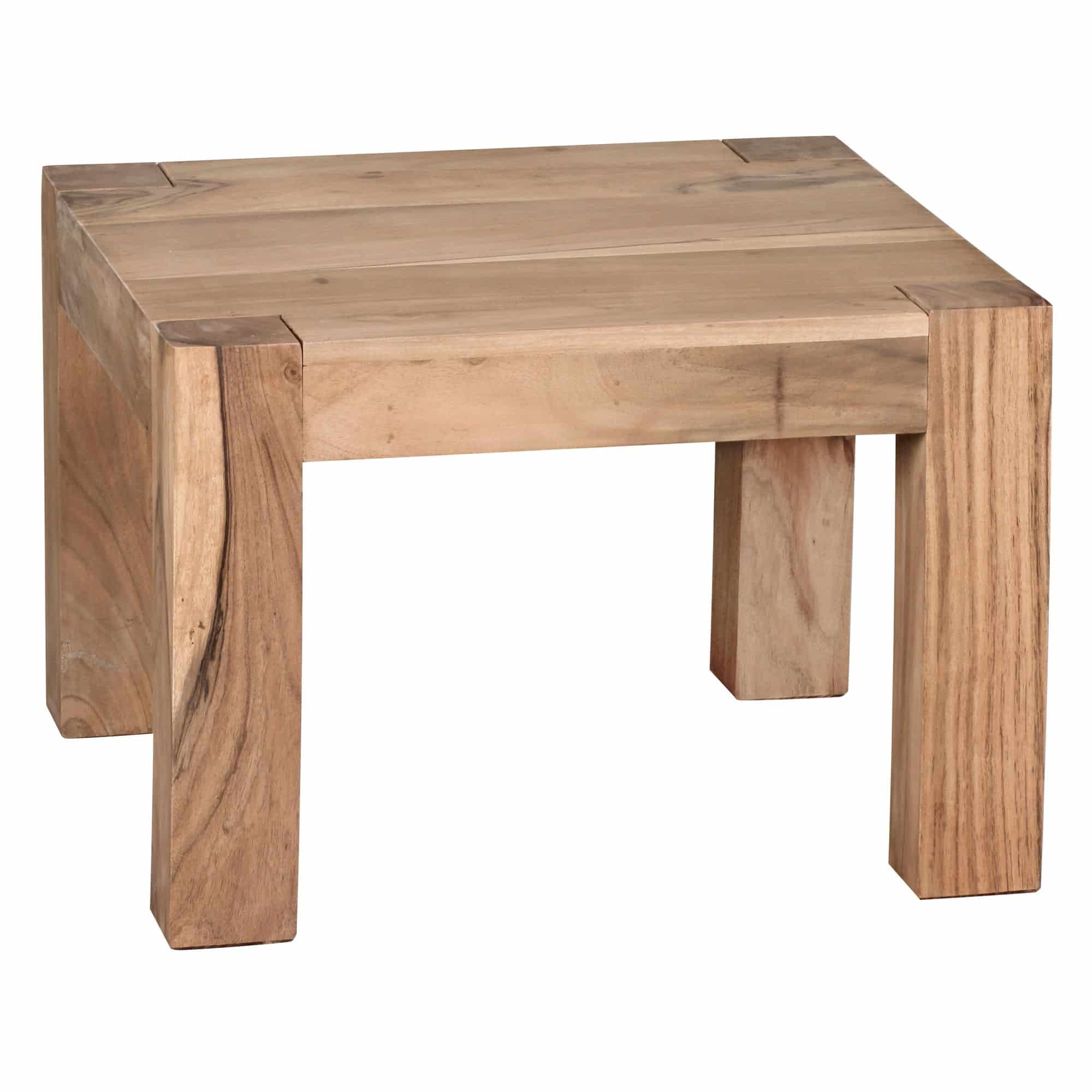 Couchtisch Massiv-Holz Akazie 60 cm breit Wohnzimmer-Tisch Design braun Landhaus-Stil Beistelltisch natur Couchtisch Massiv-Holz Akazie 60 cm breit Wohnzimmer-Tisch Design braun Landhaus-Stil Beistelltisch natur